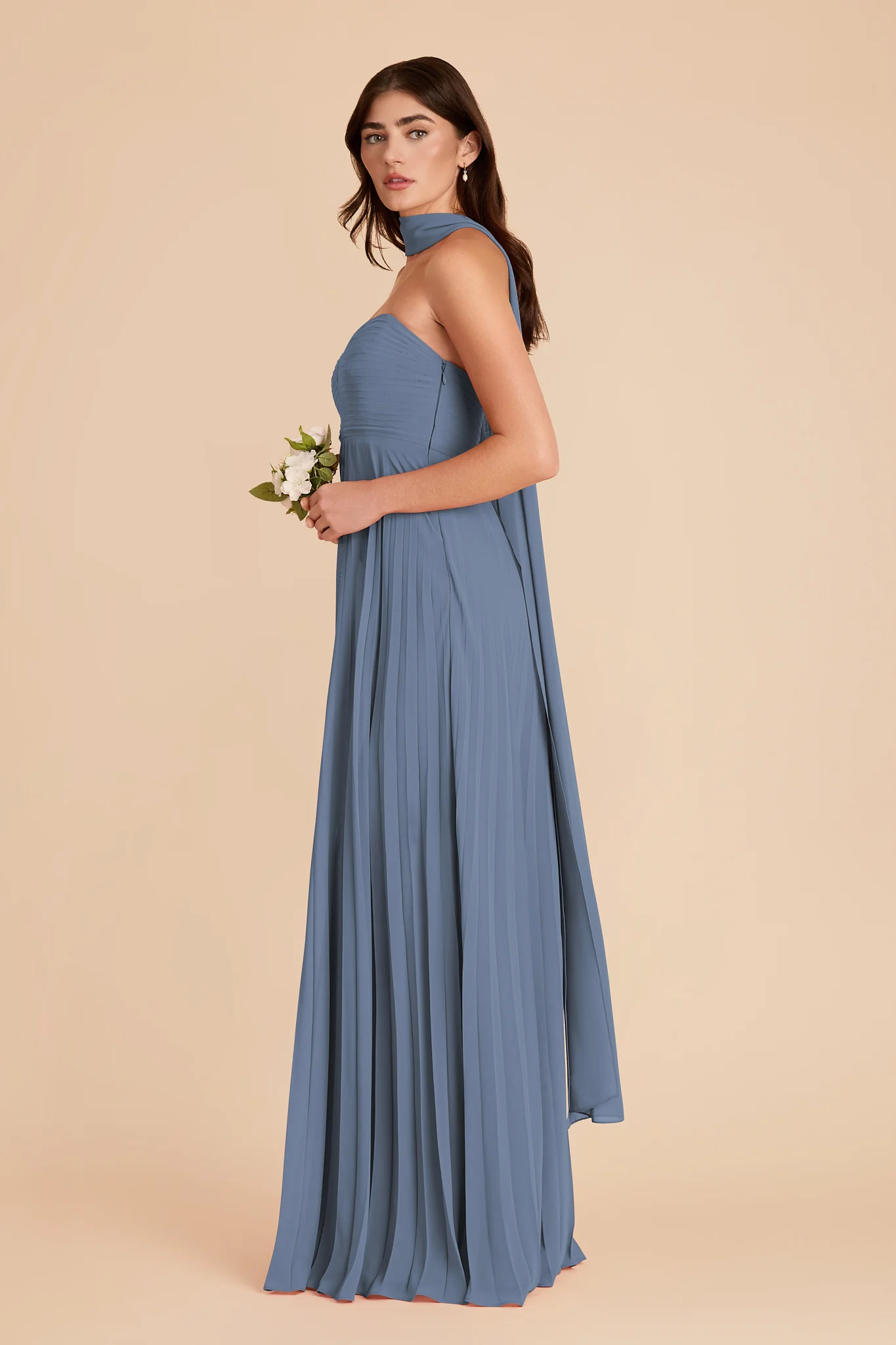 Vera Chiffon Scarf - French Blue - Image 5
