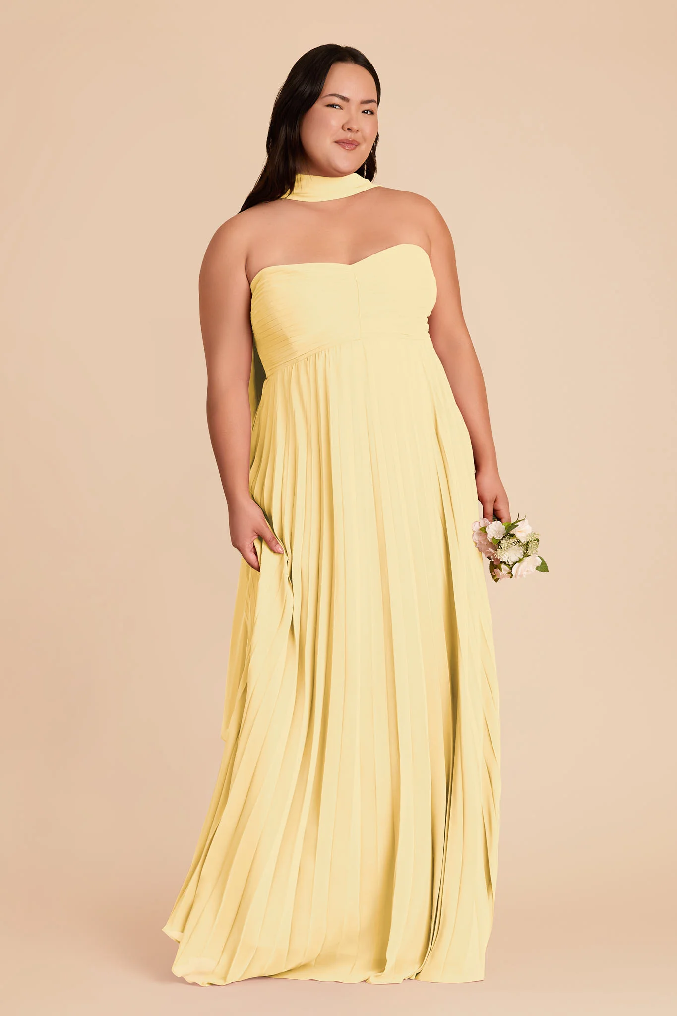 Vera Chiffon Scarf - Lemon Sorbet - Image 3