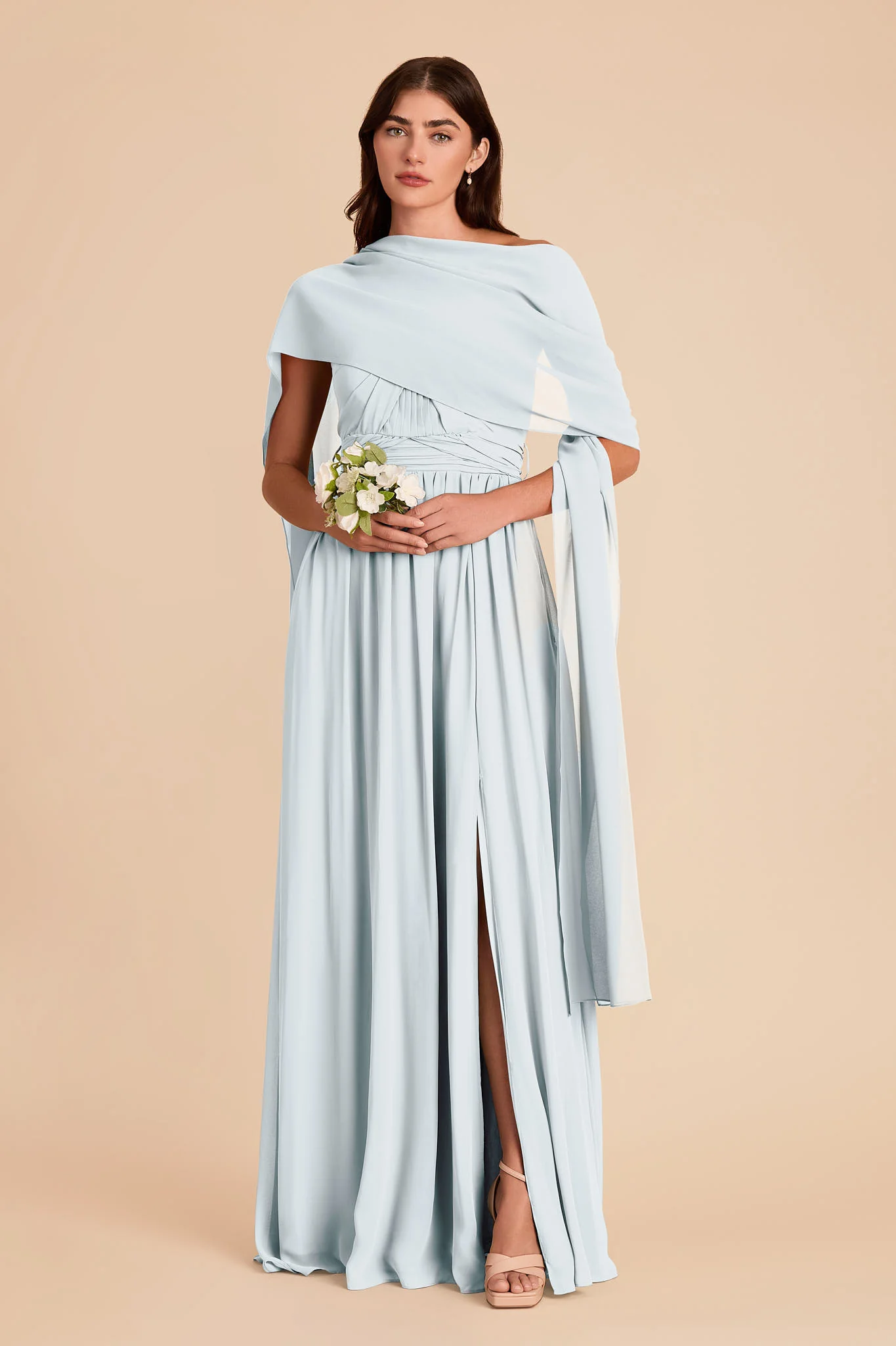 Vera Chiffon Scarf - Mist Blue - Image 7