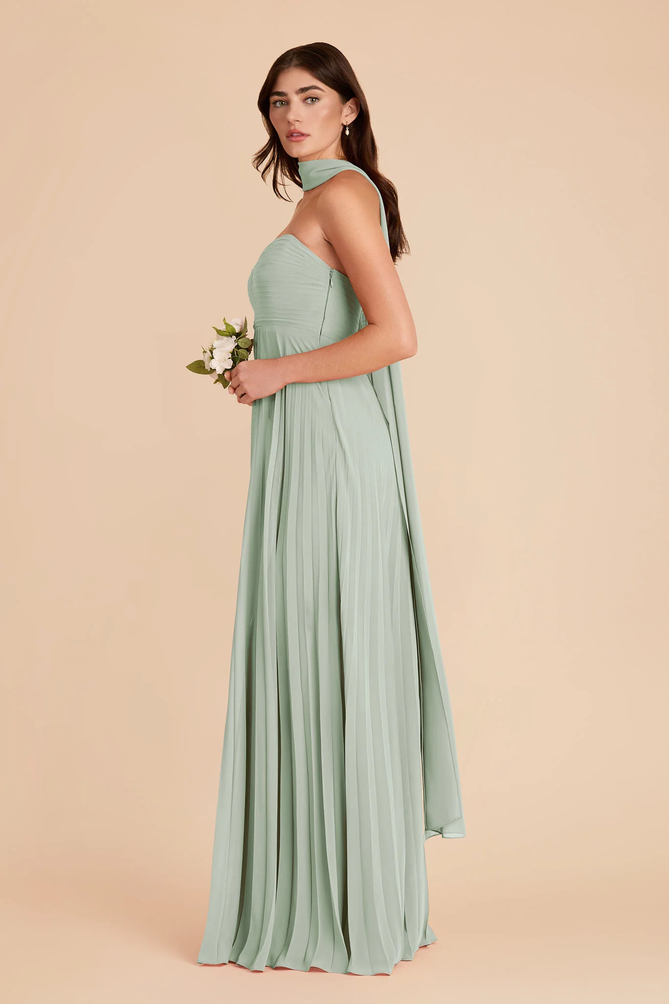Vera Chiffon Scarf - Sage - Image 5