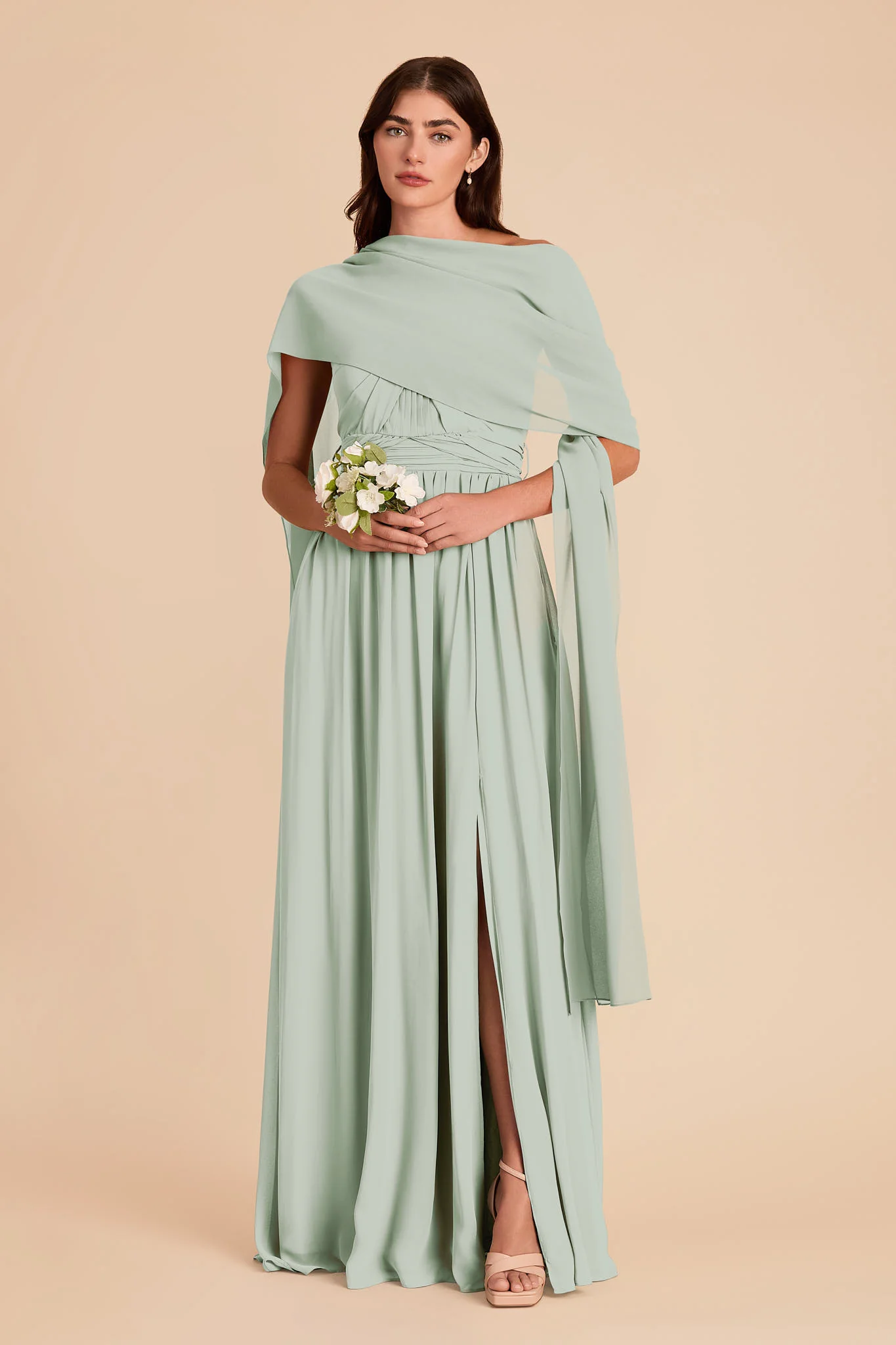 Vera Chiffon Scarf - Sage - Image 7