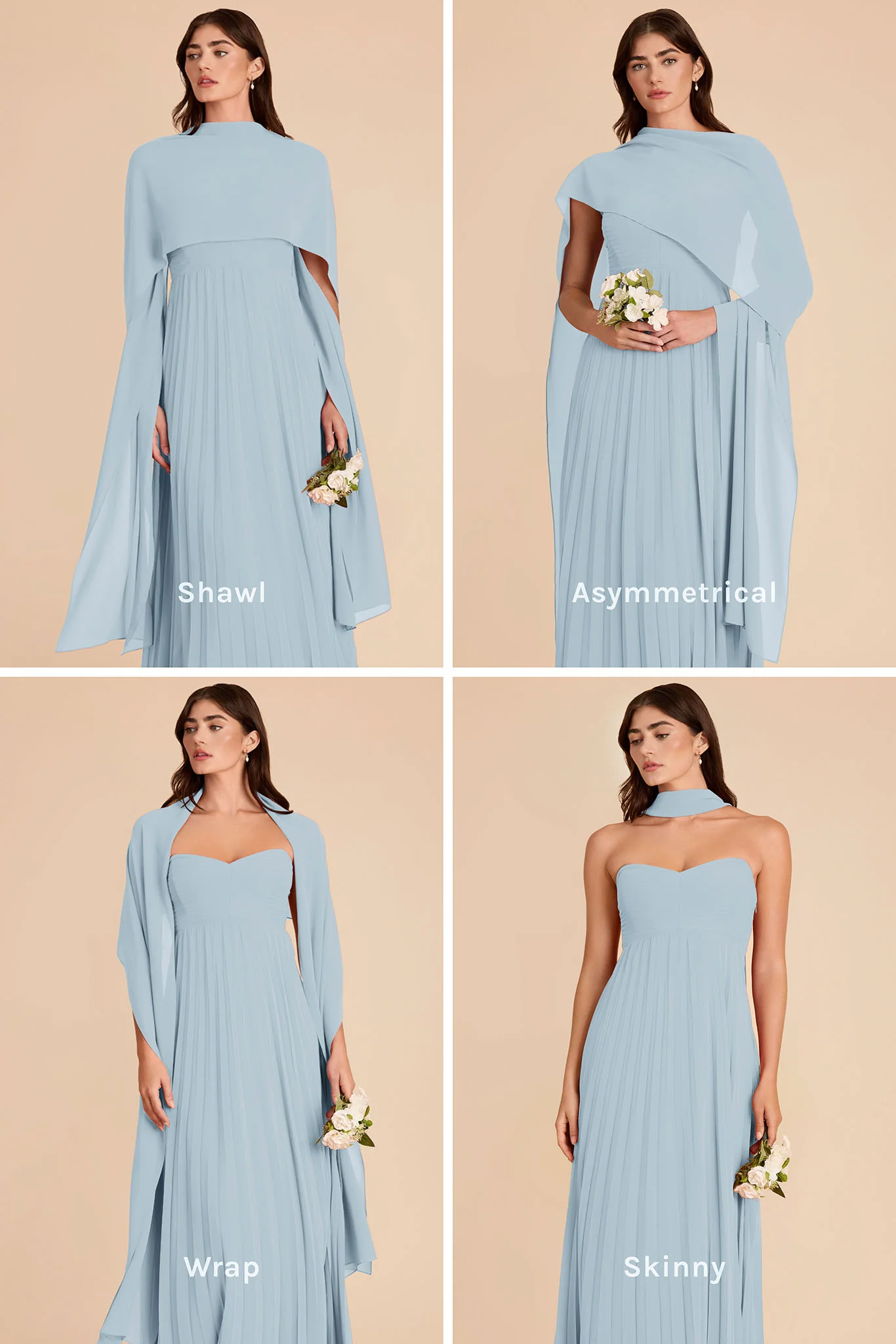 Vera Chiffon Scarf - Sky Blue - Image 4