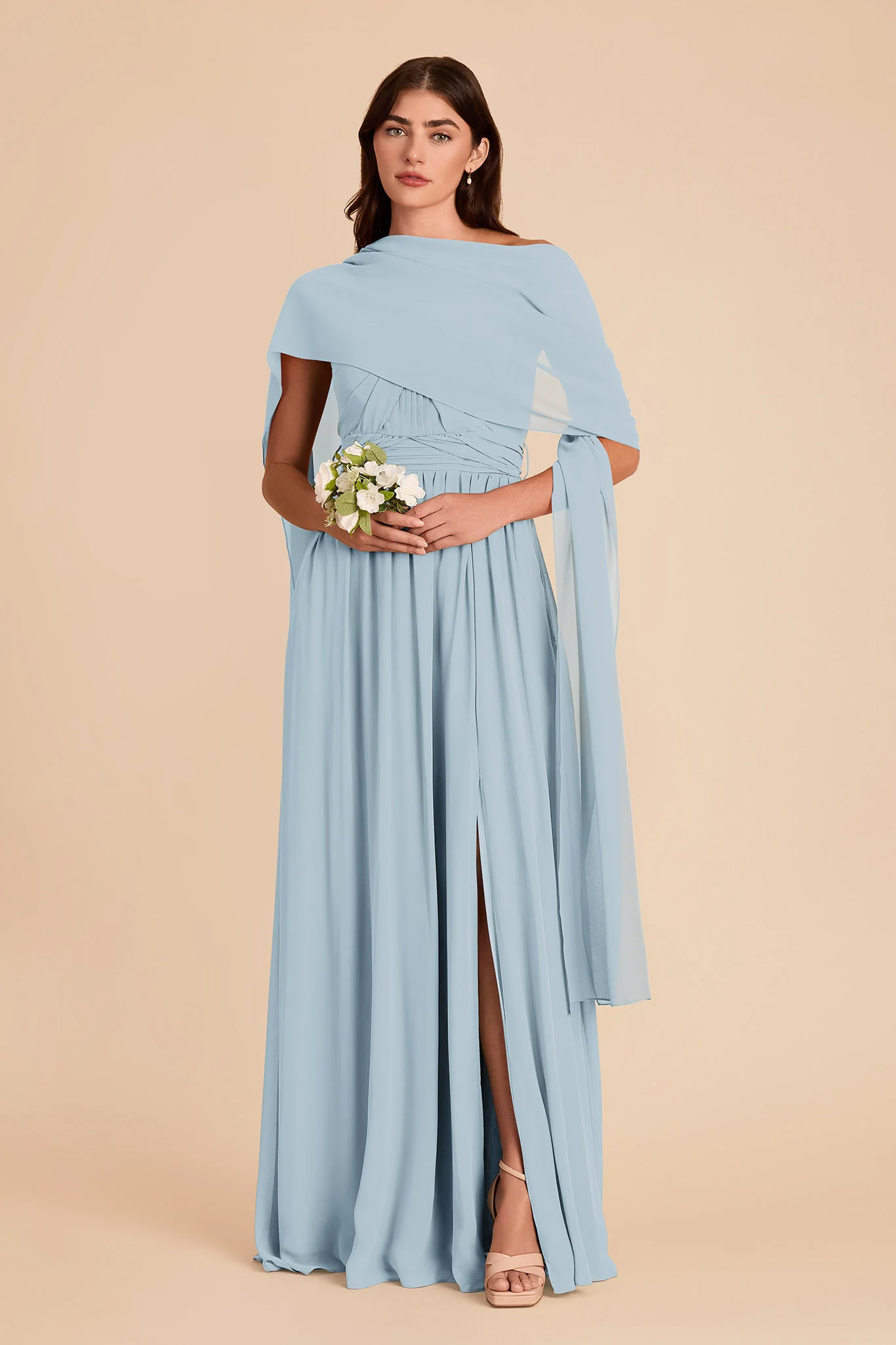 Vera Chiffon Scarf - Sky Blue - Image 7