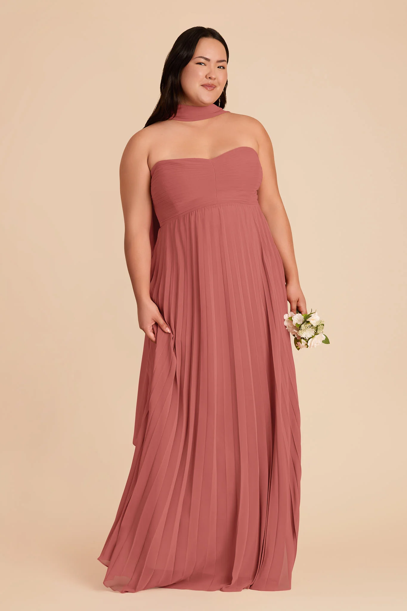 Vera Chiffon Scarf - Wild Rose - Image 3