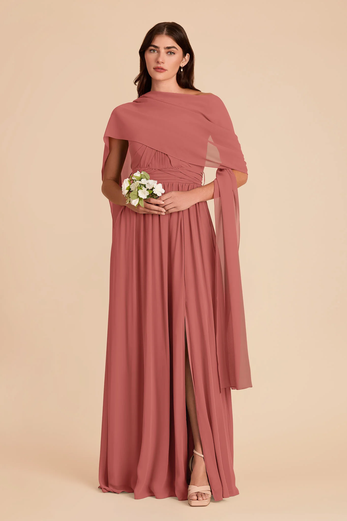 Vera Chiffon Scarf - Wild Rose - Image 7