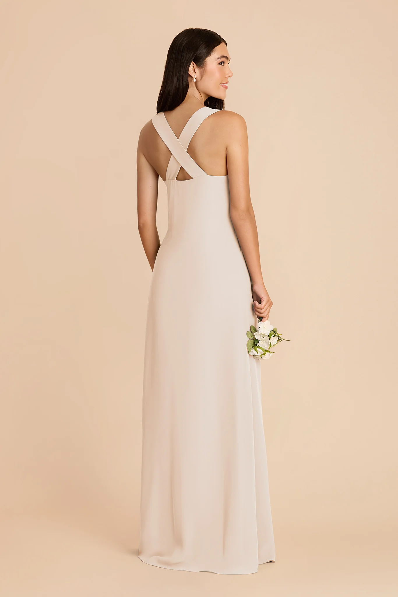 Veronica Chiffon Dress - Champagne - Image 4