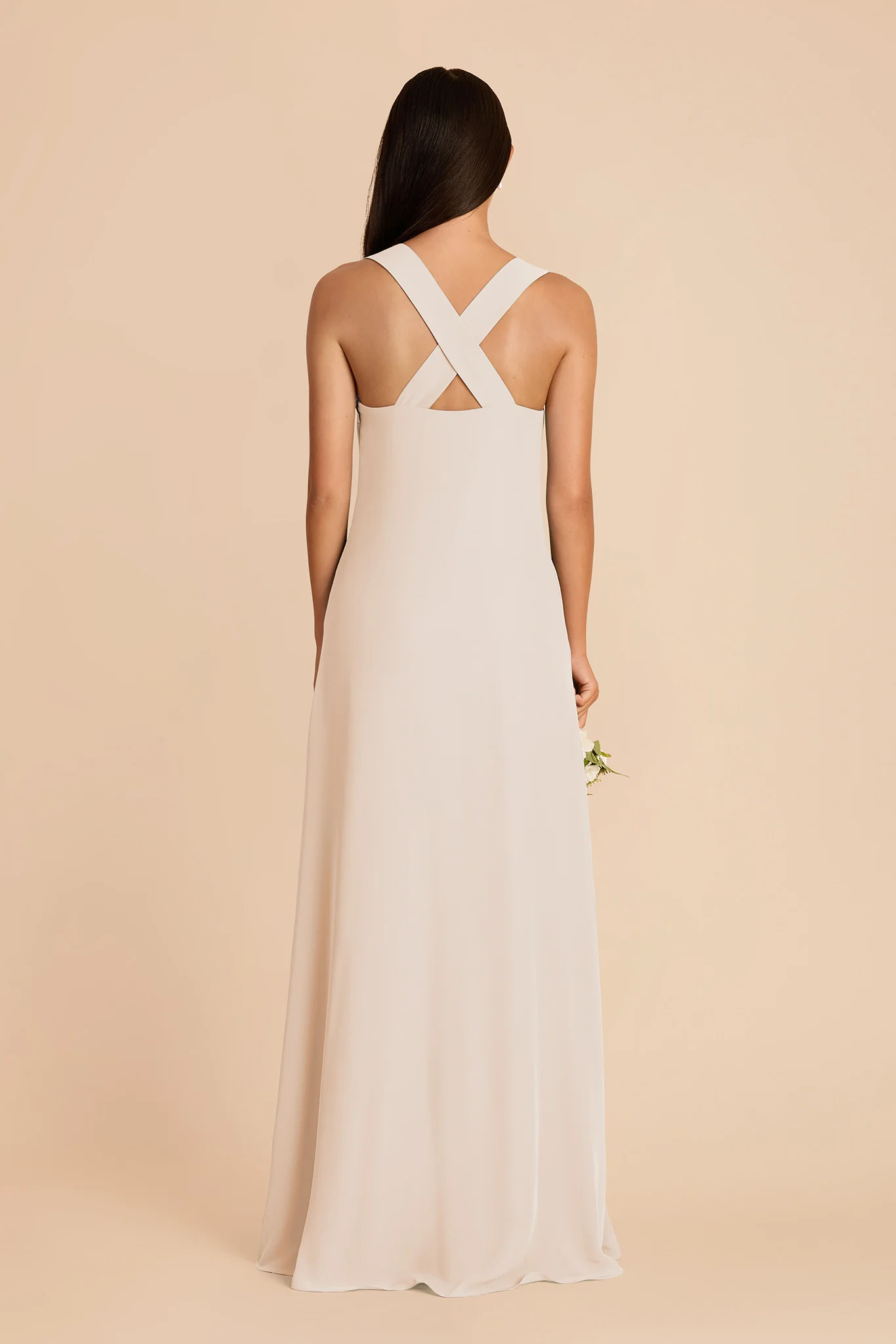 Veronica Chiffon Dress - Champagne - Image 5