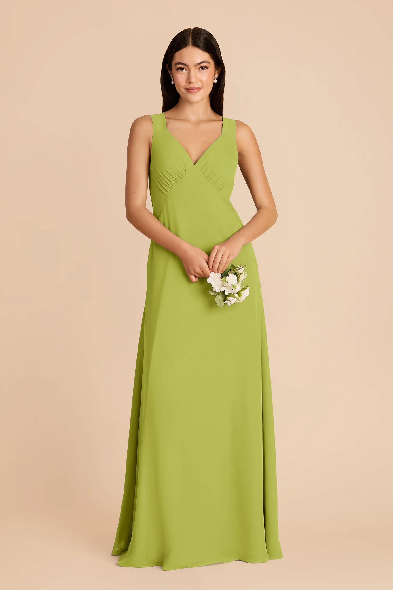 Veronica Chiffon Dress - Matcha - Image 3