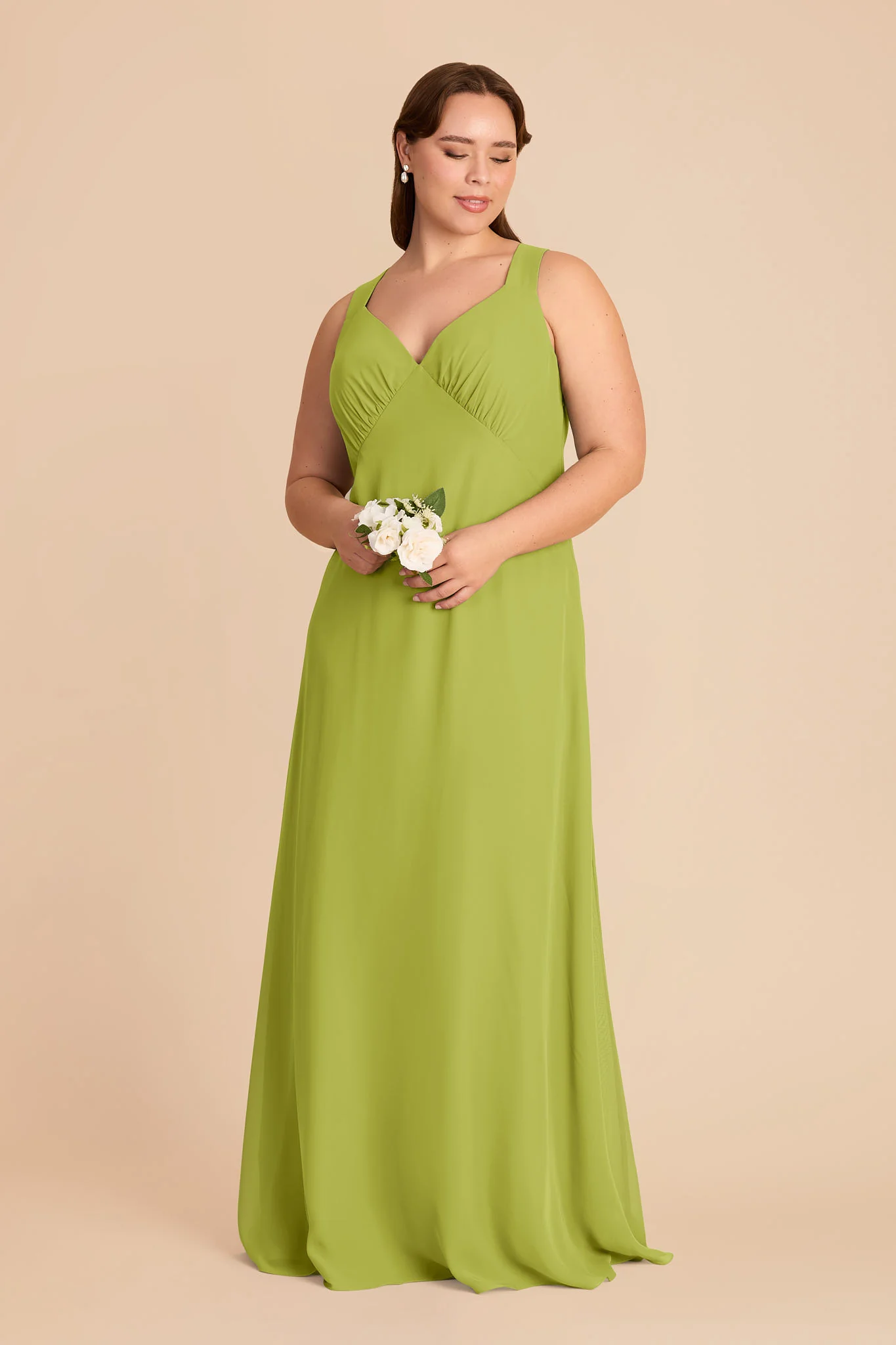 Veronica Chiffon Dress - Matcha - Image 6