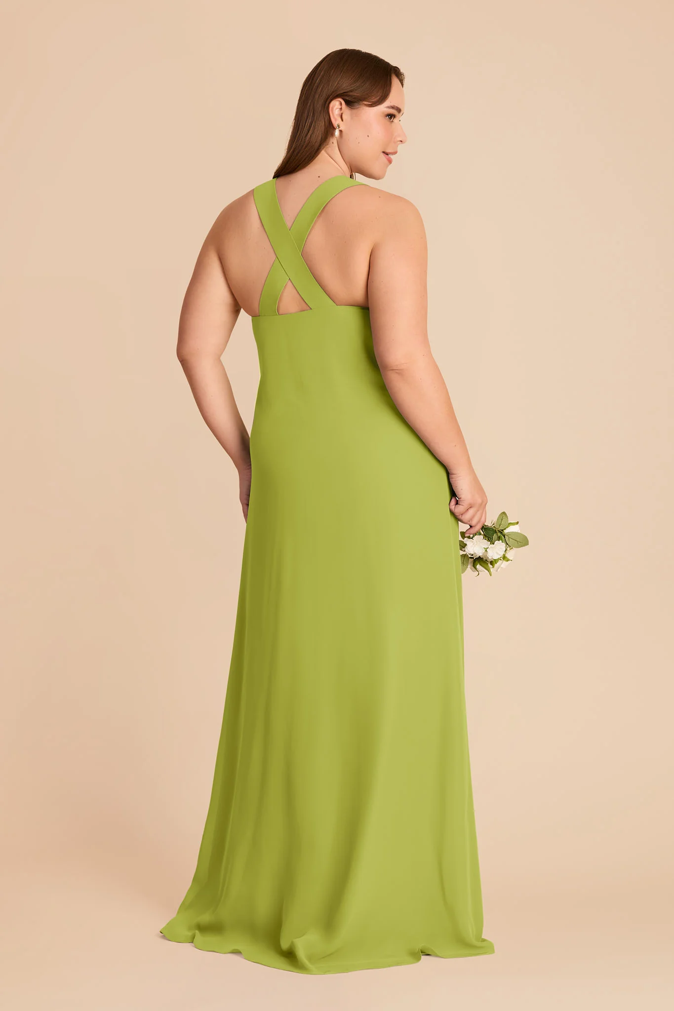 Veronica Chiffon Dress - Matcha - Image 7