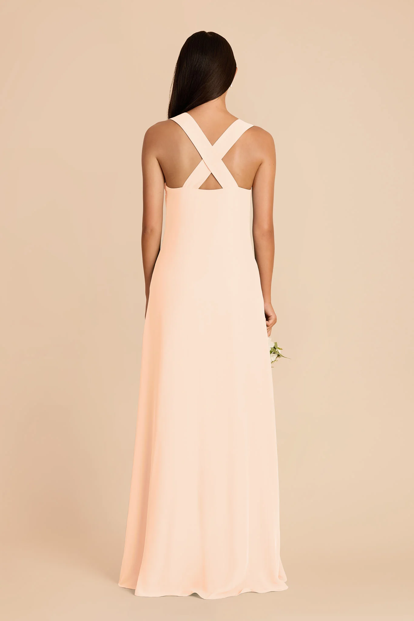 Veronica Chiffon Dress - Peach Cream - Image 5