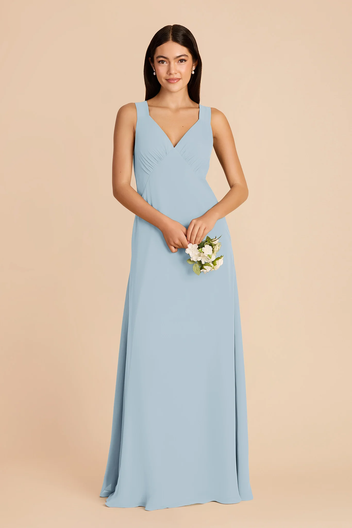 Veronica Chiffon Dress - Sky Blue - Image 3