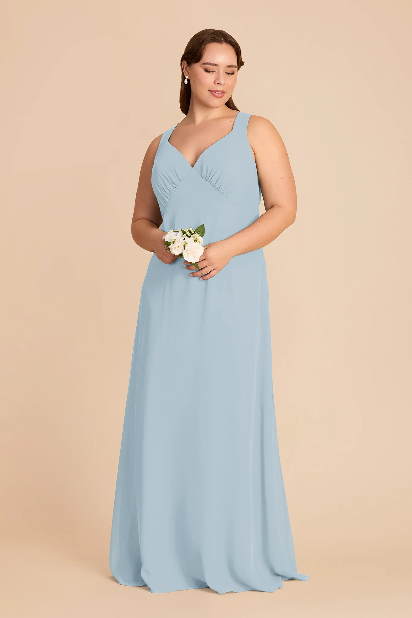 Veronica Chiffon Dress - Sky Blue - Image 6