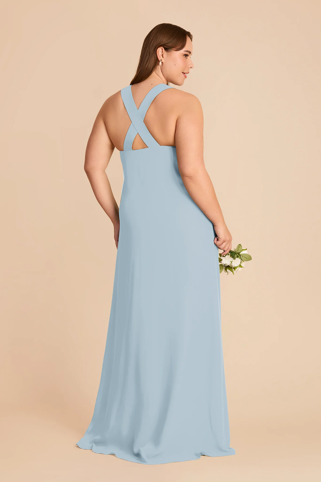 Veronica Chiffon Dress - Sky Blue - Image 7