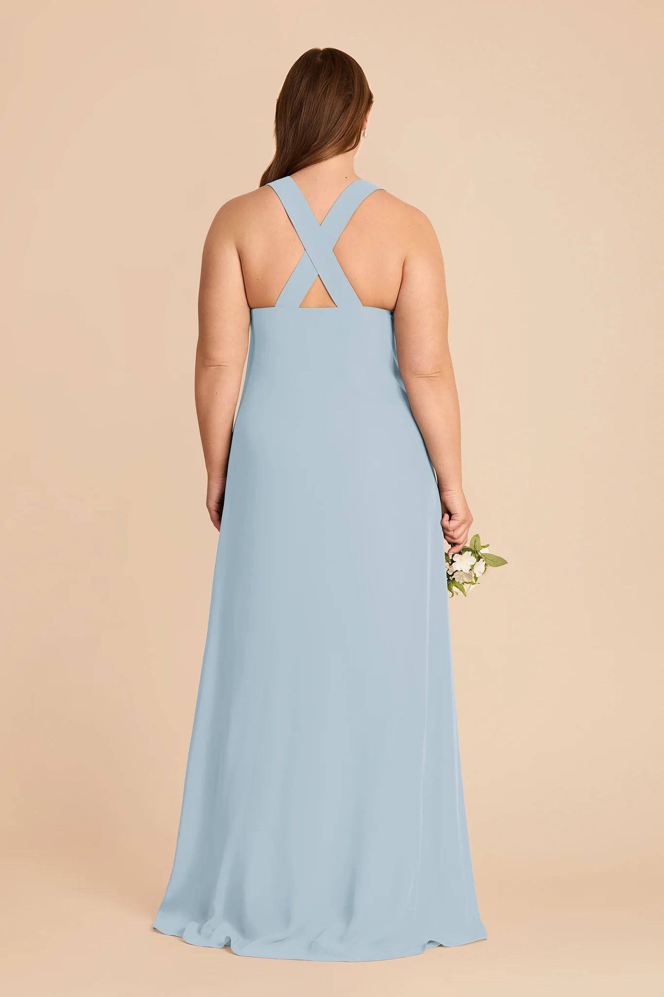 Veronica Chiffon Dress - Sky Blue - Image 8