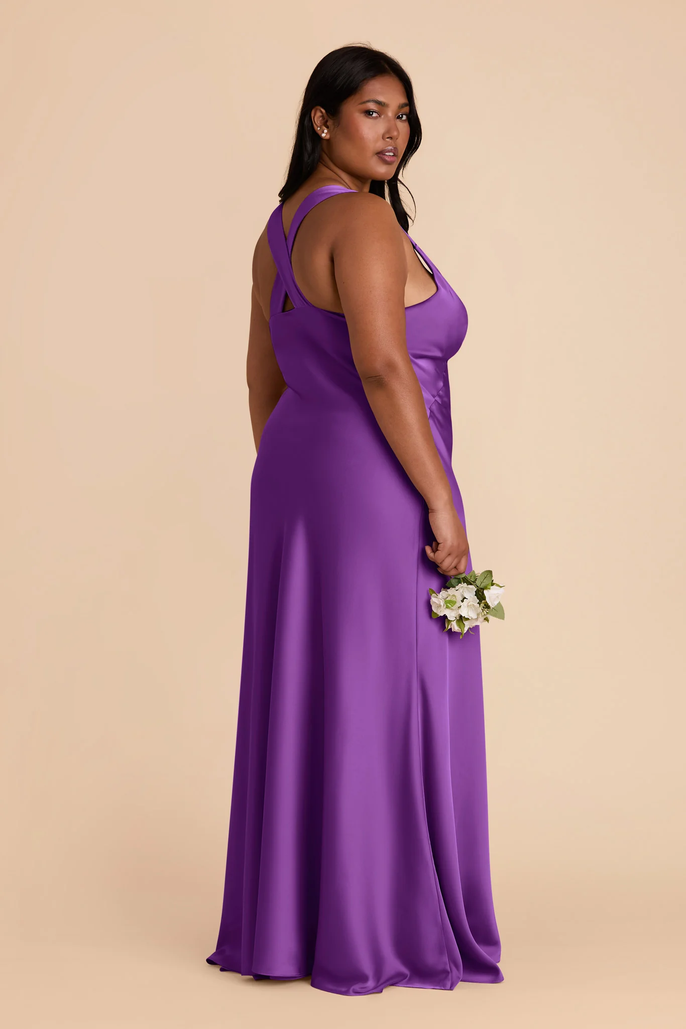 Veronica Matte Satin Dress - Amethyst - Image 10