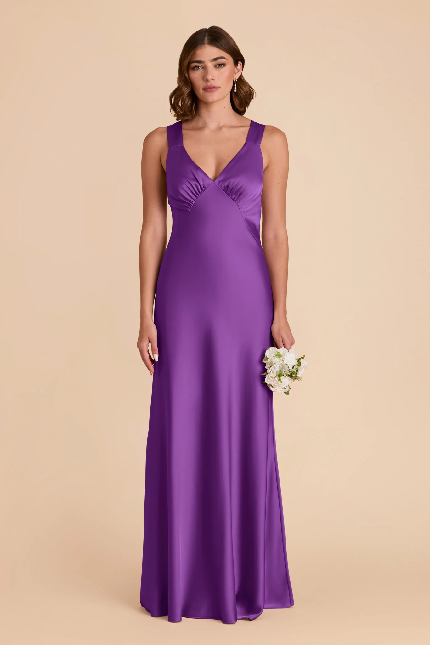 Veronica Matte Satin Dress - Amethyst - Image 3