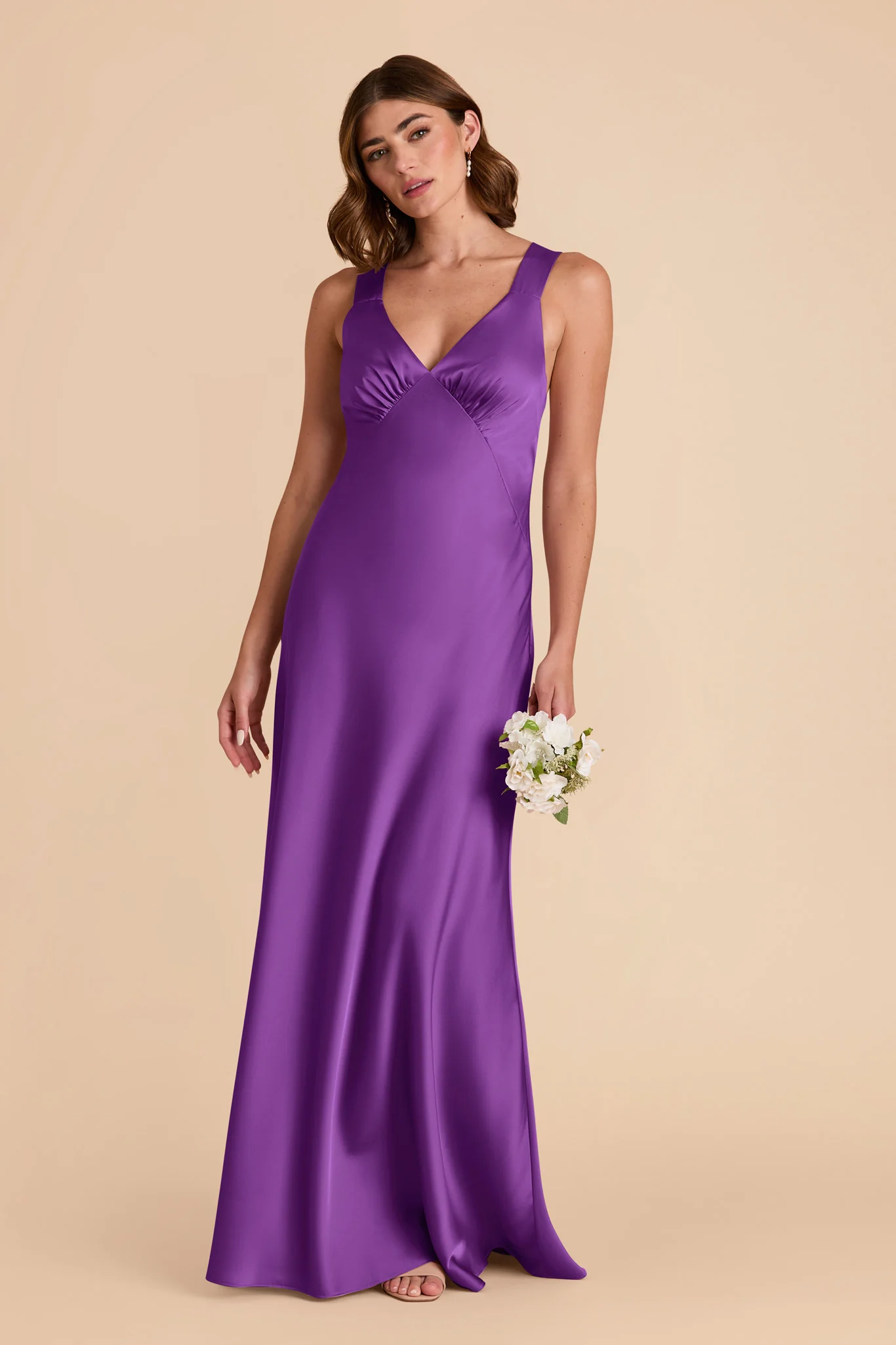 Veronica Matte Satin Dress - Amethyst - Image 4