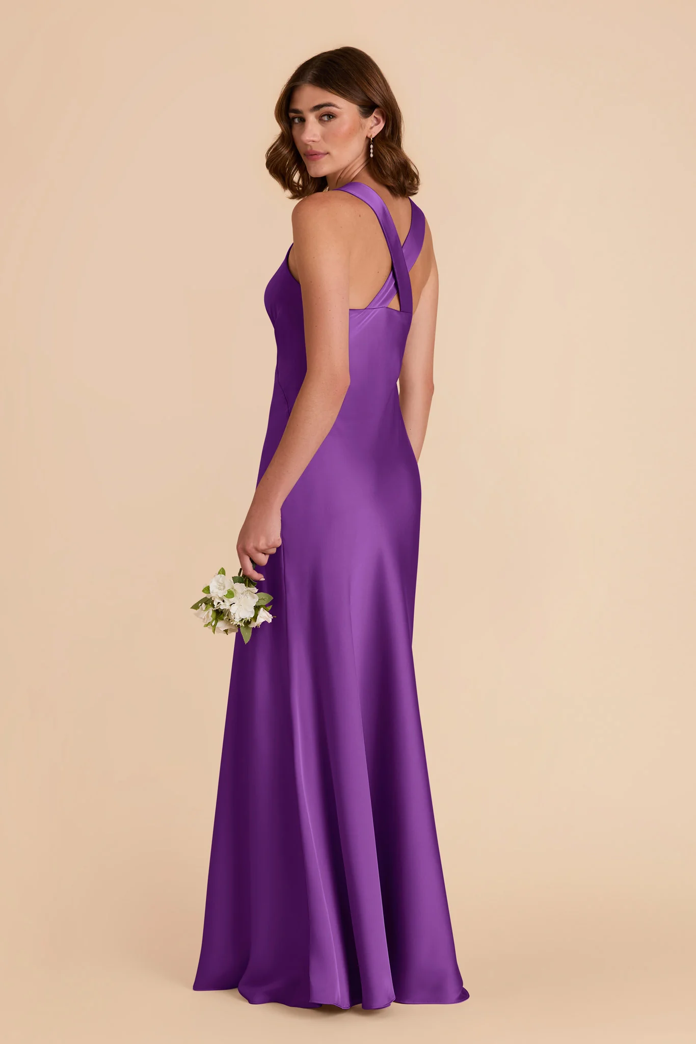 Veronica Matte Satin Dress - Amethyst - Image 5