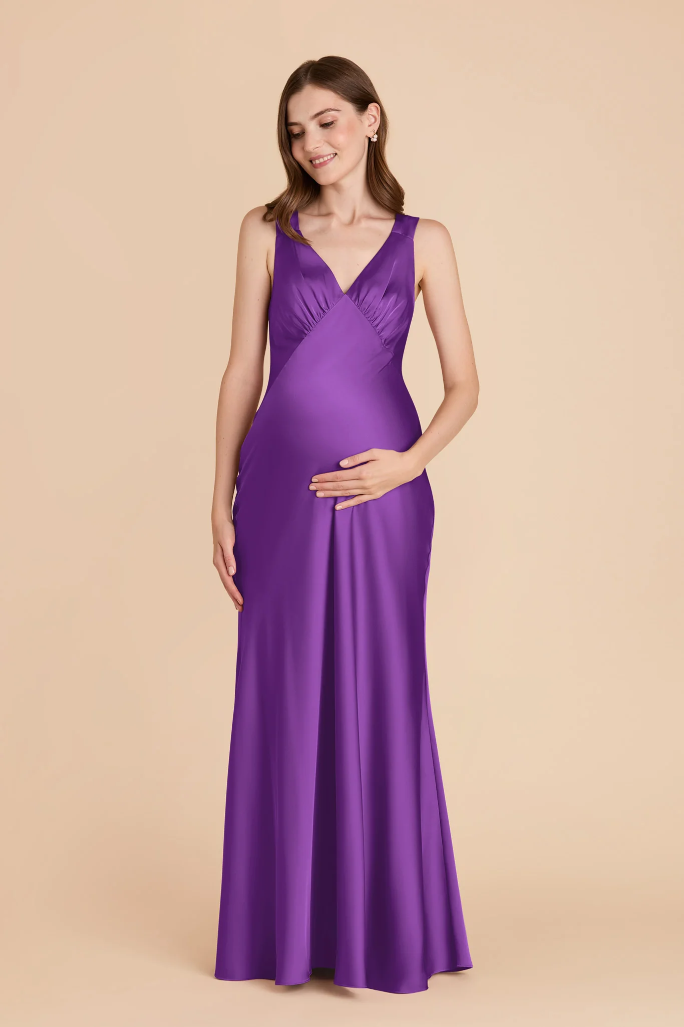 Veronica Matte Satin Dress - Amethyst - Image 7