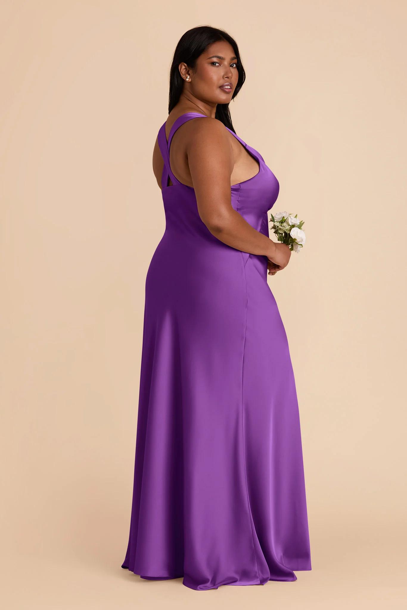 Veronica Matte Satin Dress - Amethyst - Image 9