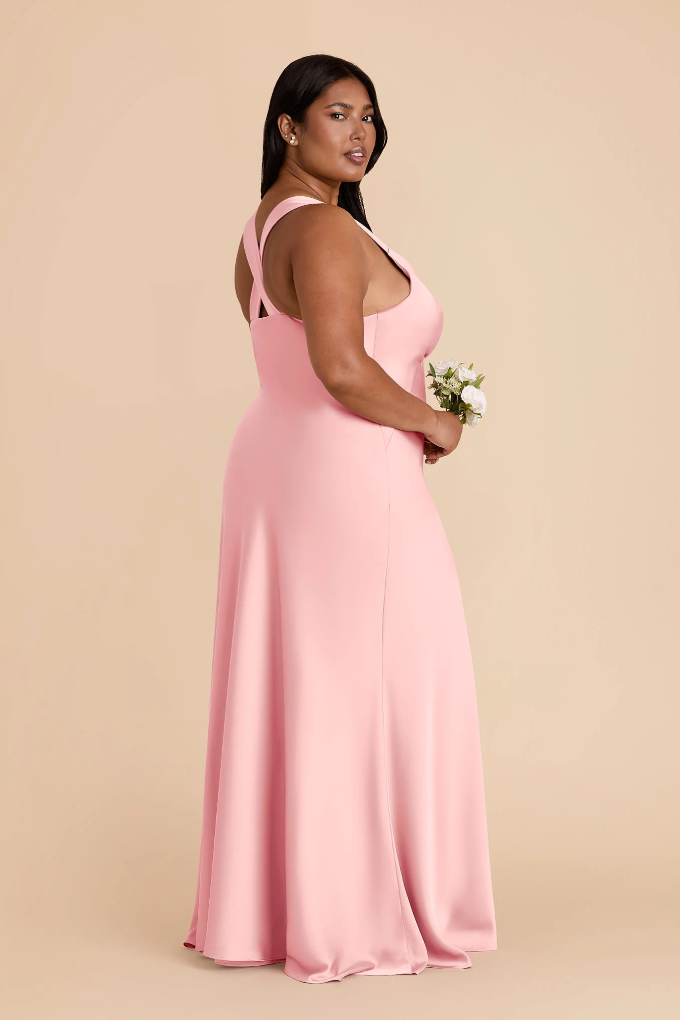 Veronica Matte Satin Dress - Bubblegum Pink - Image 11