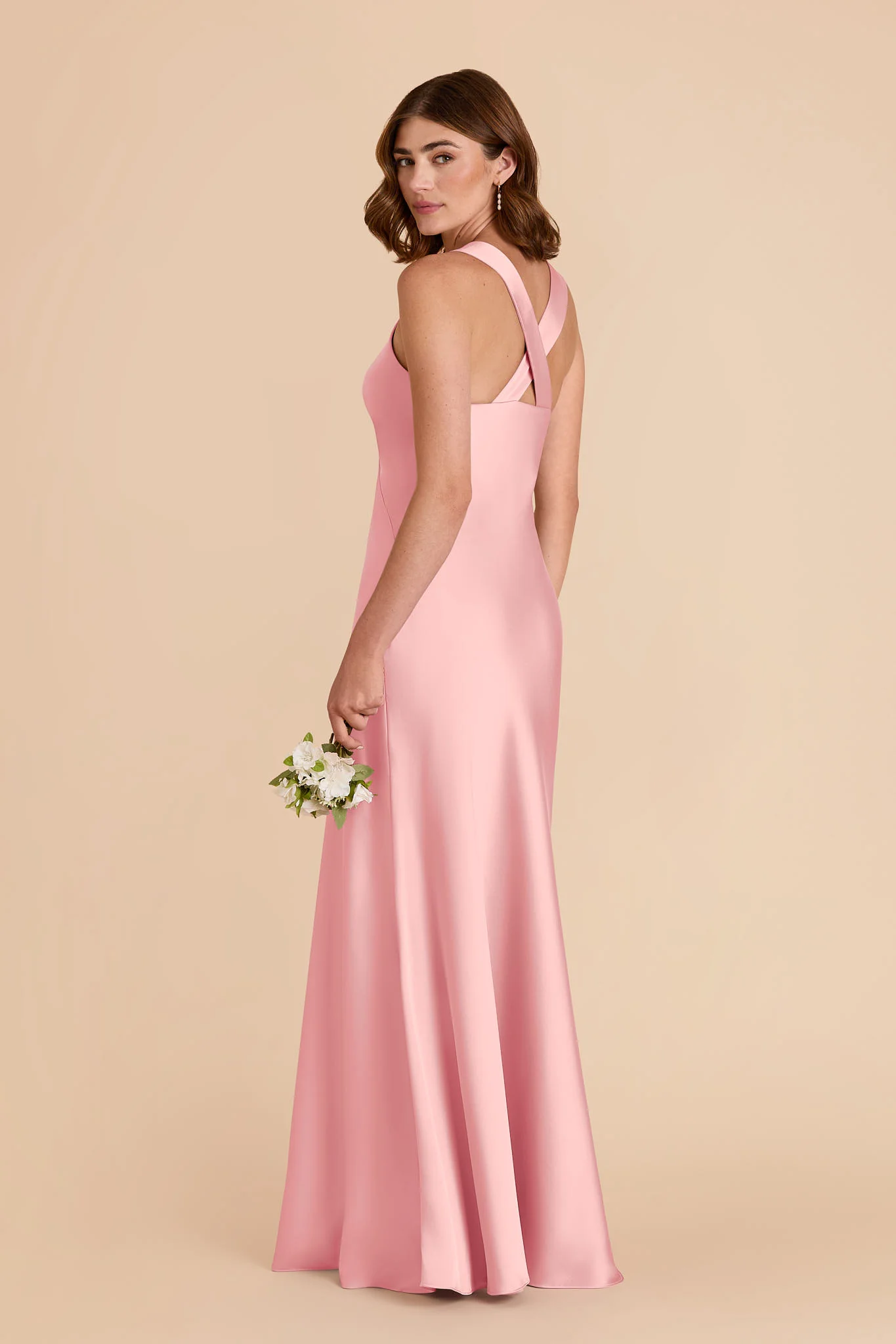Veronica Matte Satin Dress - Bubblegum Pink - Image 6
