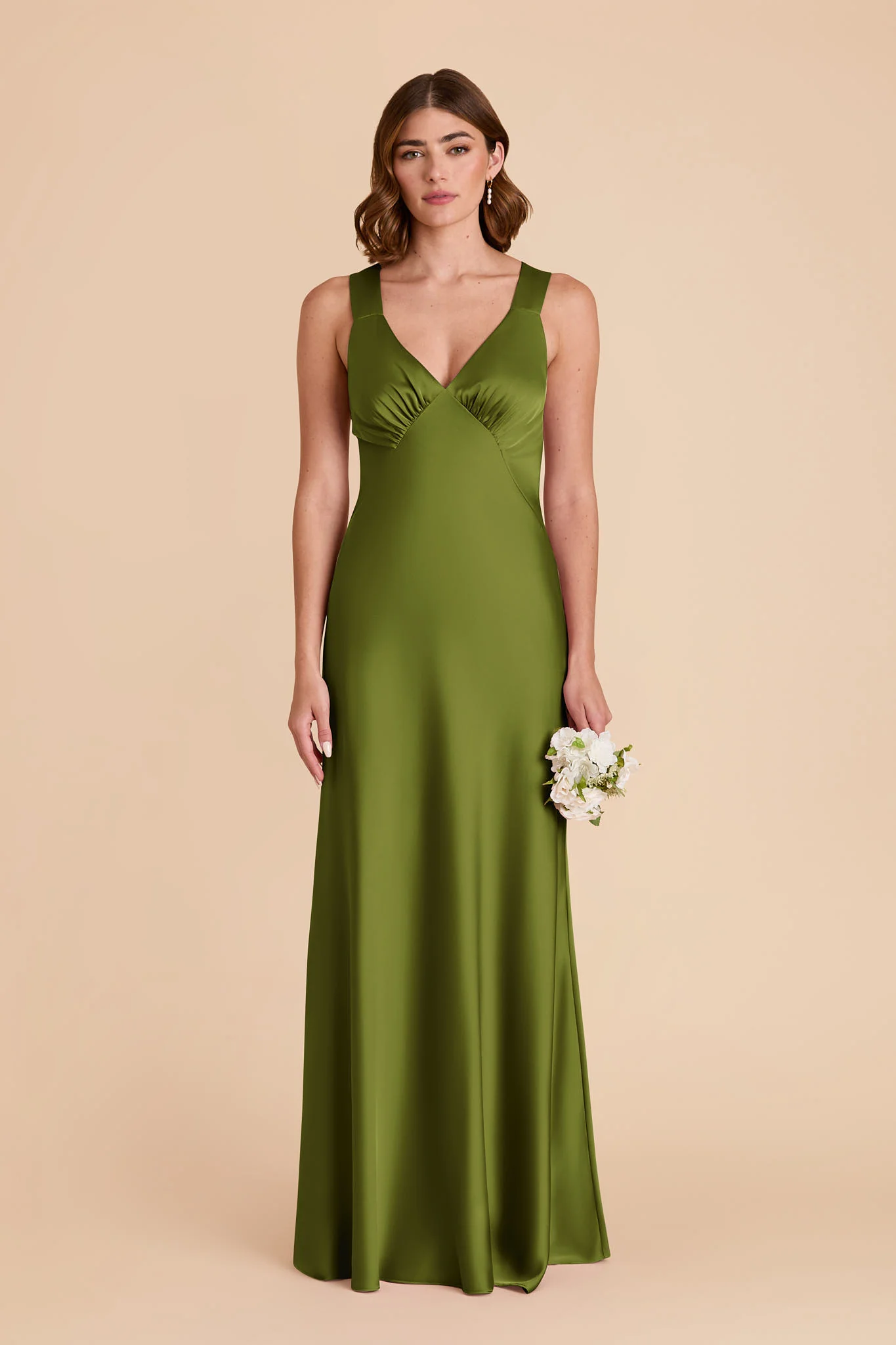 Veronica Matte Satin Dress - Cactus - Image 4