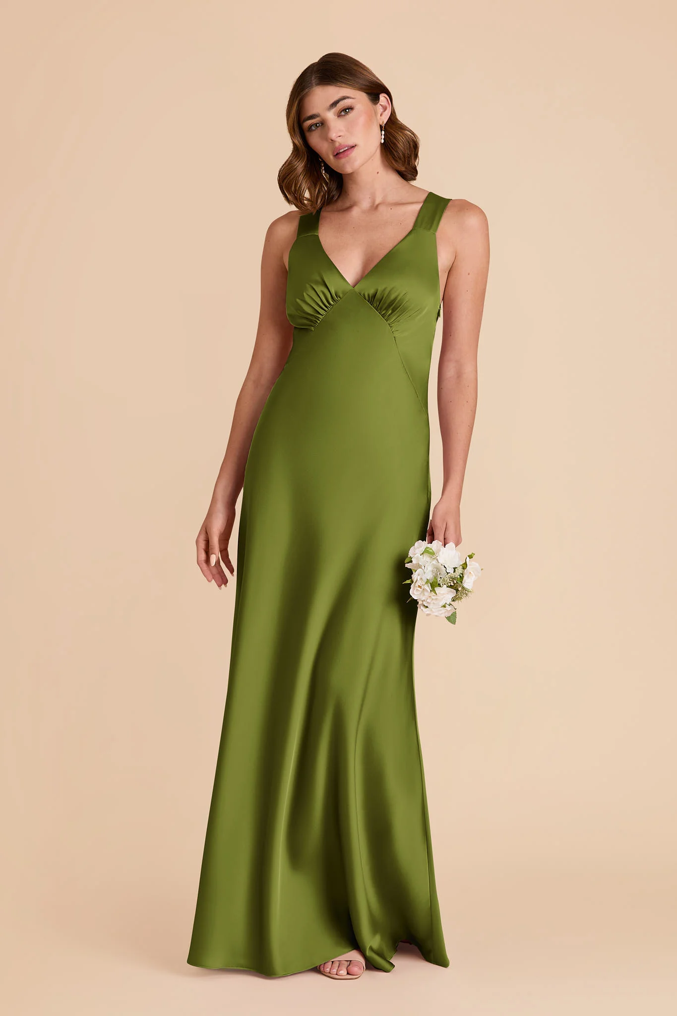 Veronica Matte Satin Dress - Cactus - Image 5