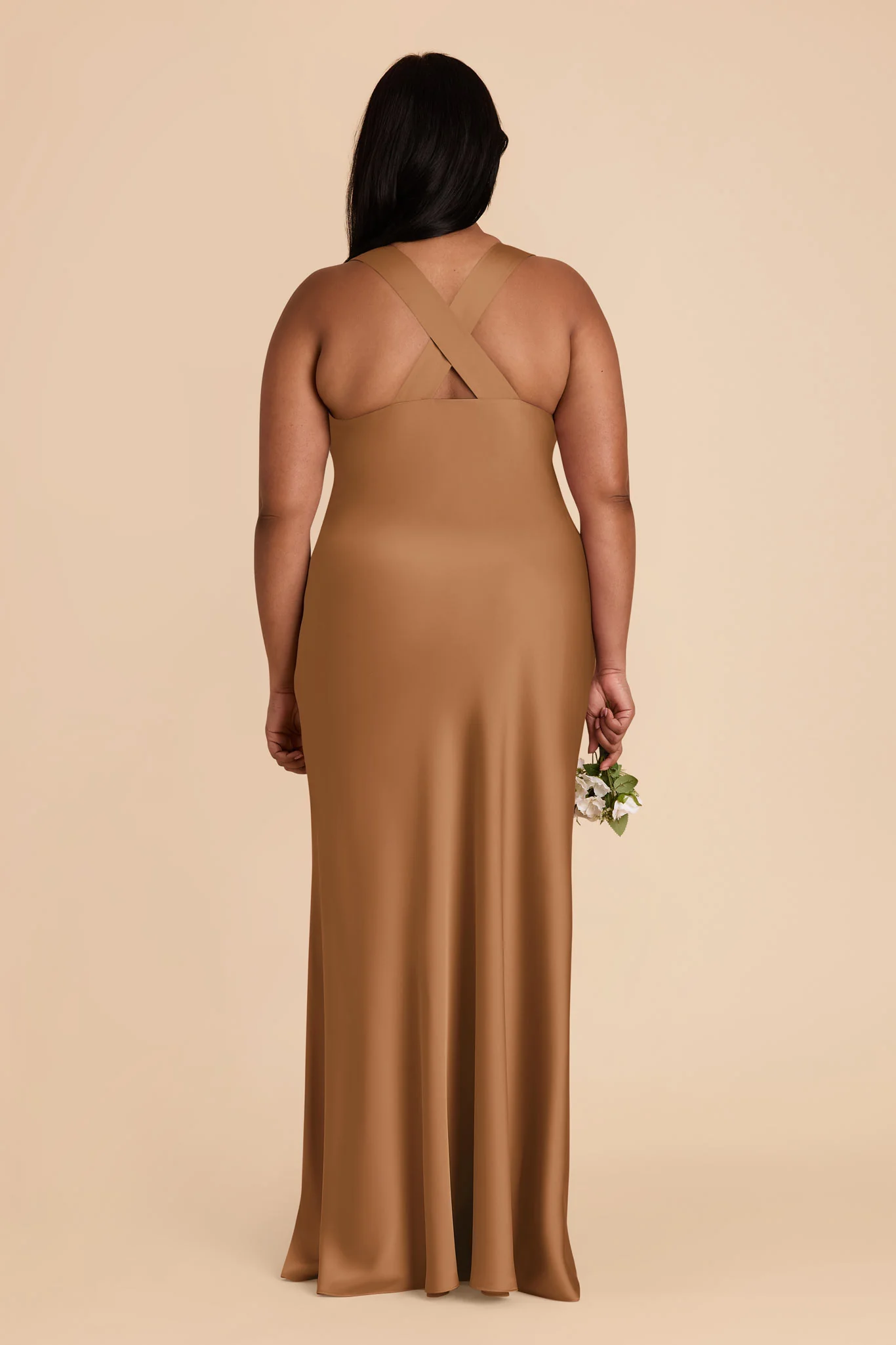 Veronica Matte Satin Dress - Copper - Image 11