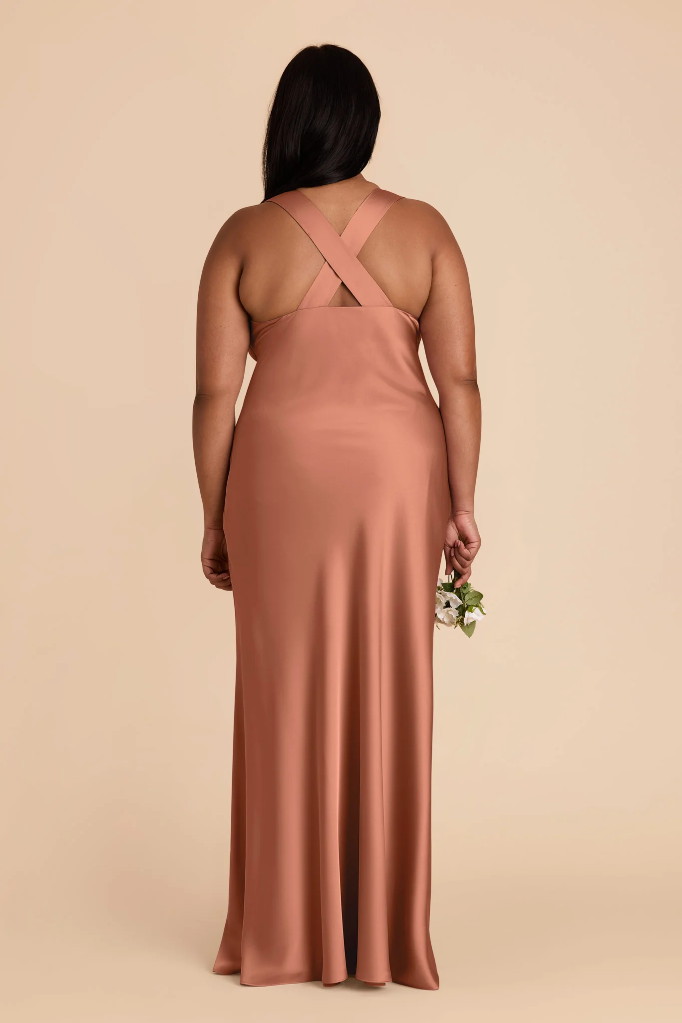 Veronica Matte Satin Dress - Desert Rose - Image 11