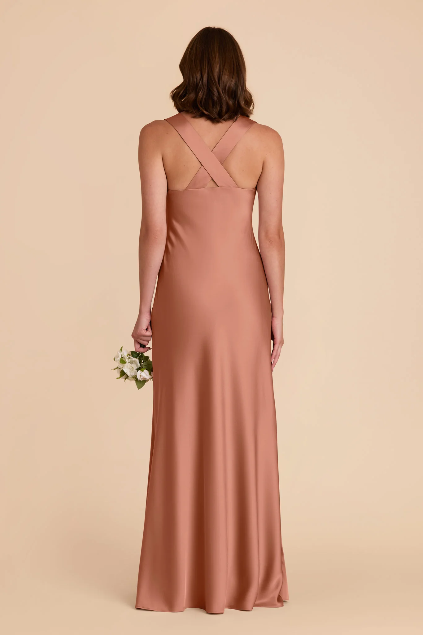 Veronica Matte Satin Dress - Desert Rose - Image 6