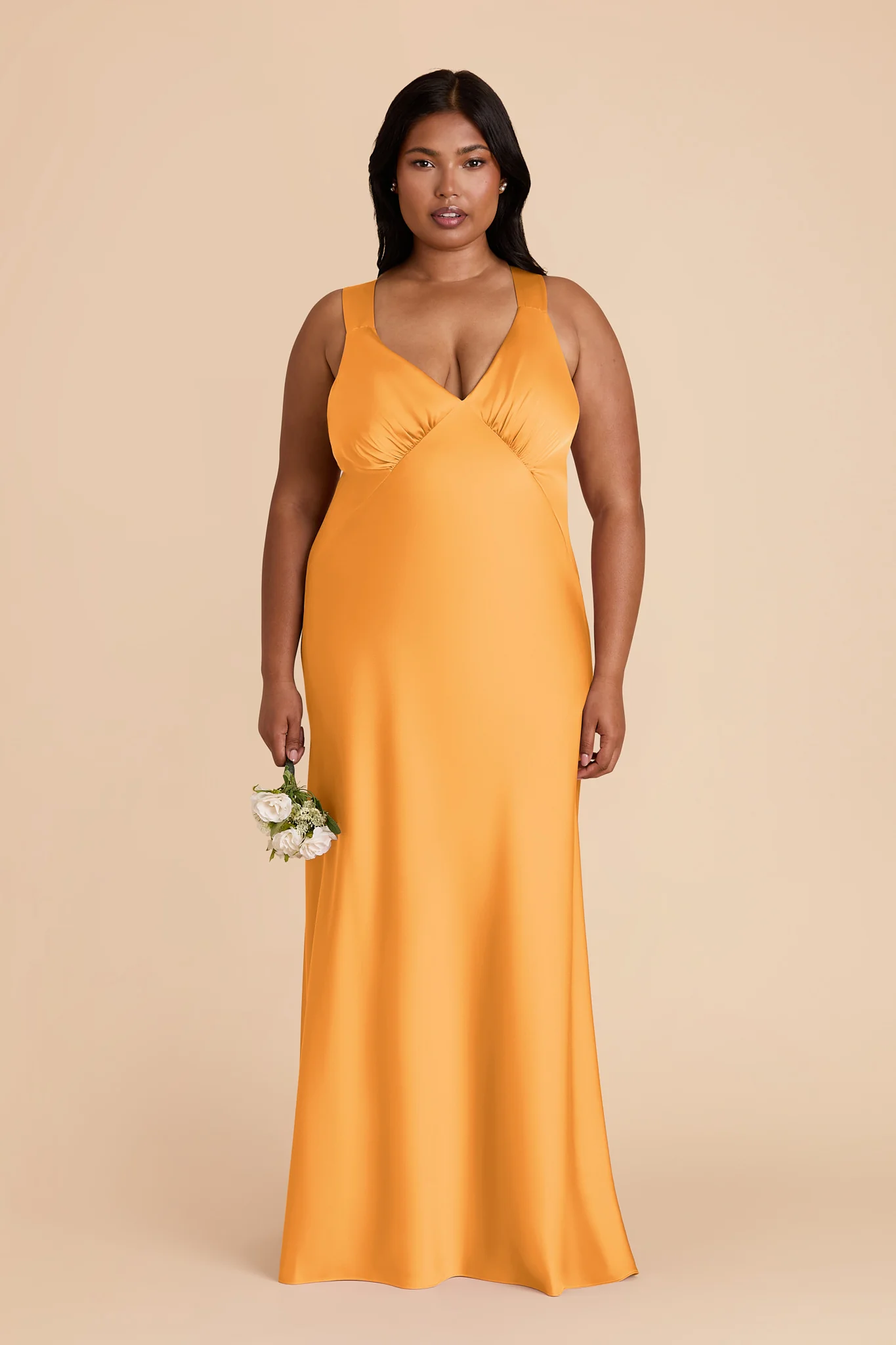Veronica Matte Satin Dress - Mango - Image 2