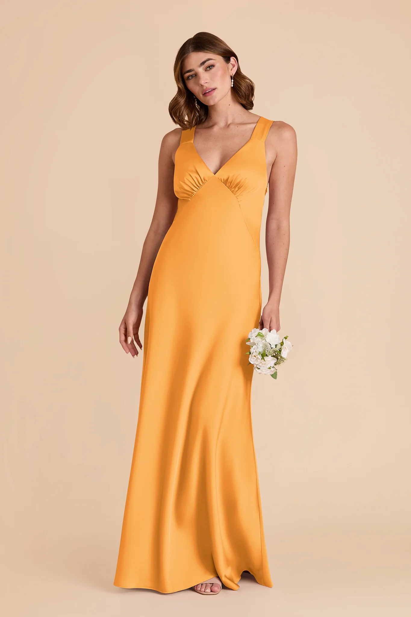 Veronica Matte Satin Dress - Mango - Image 3