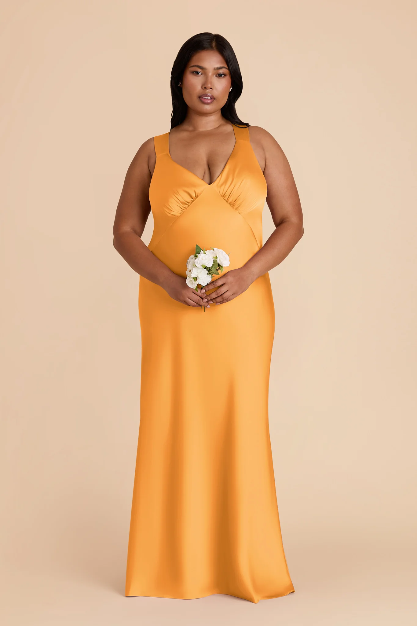 Veronica Matte Satin Dress - Mango - Image 6