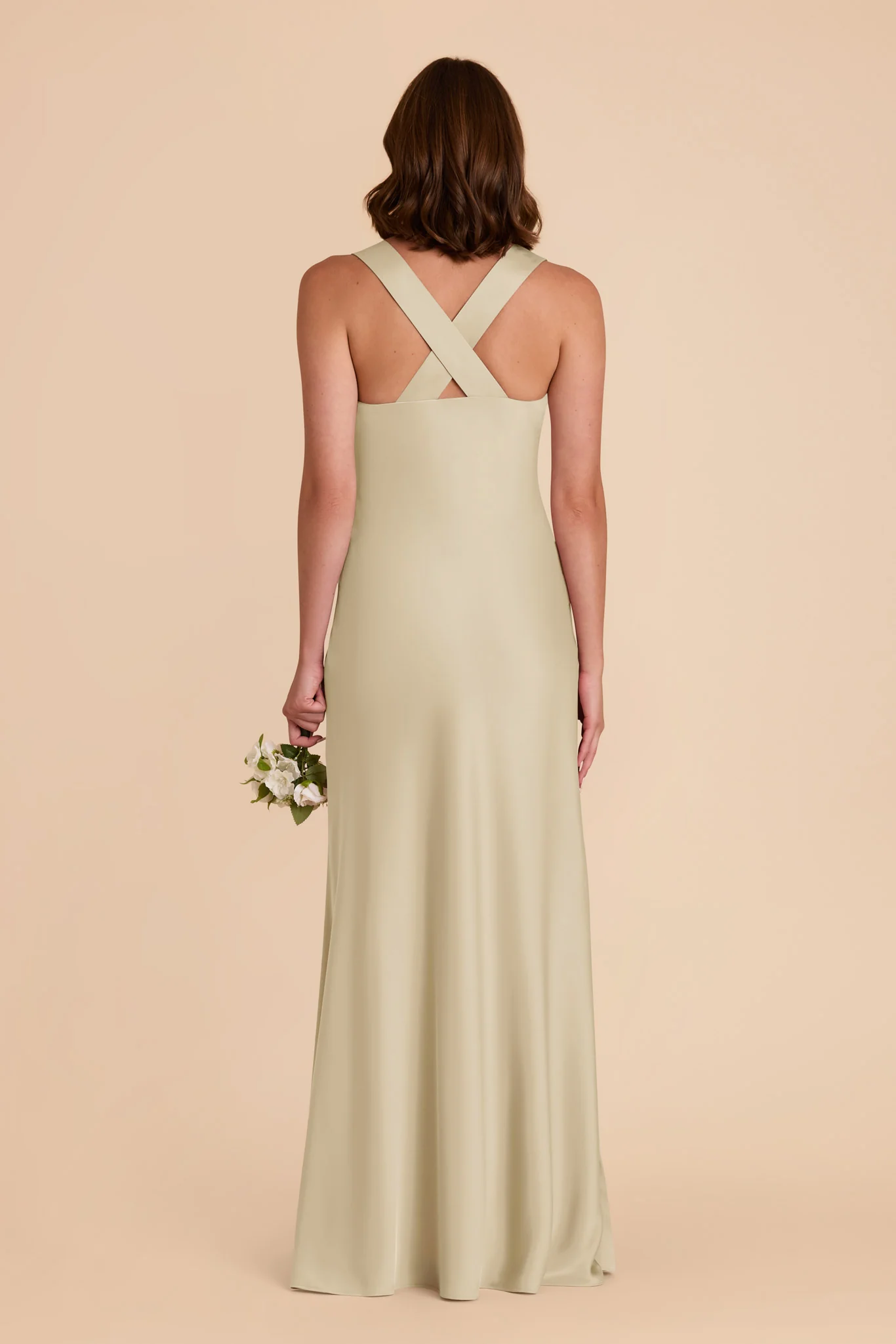 Veronica Matte Satin Dress - Prosecco - Image 6