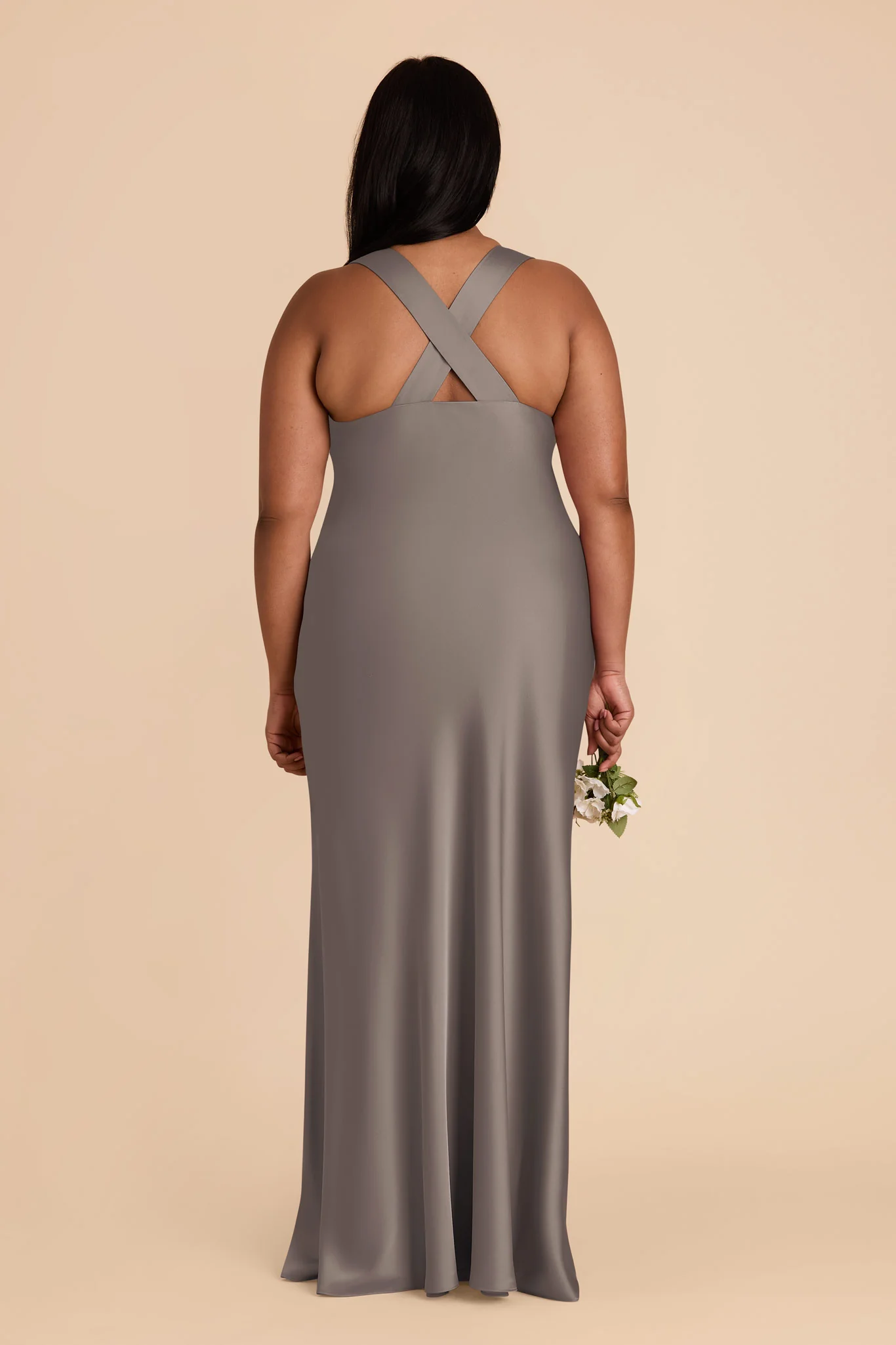 Veronica Matte Satin Dress - Quartz - Image 11