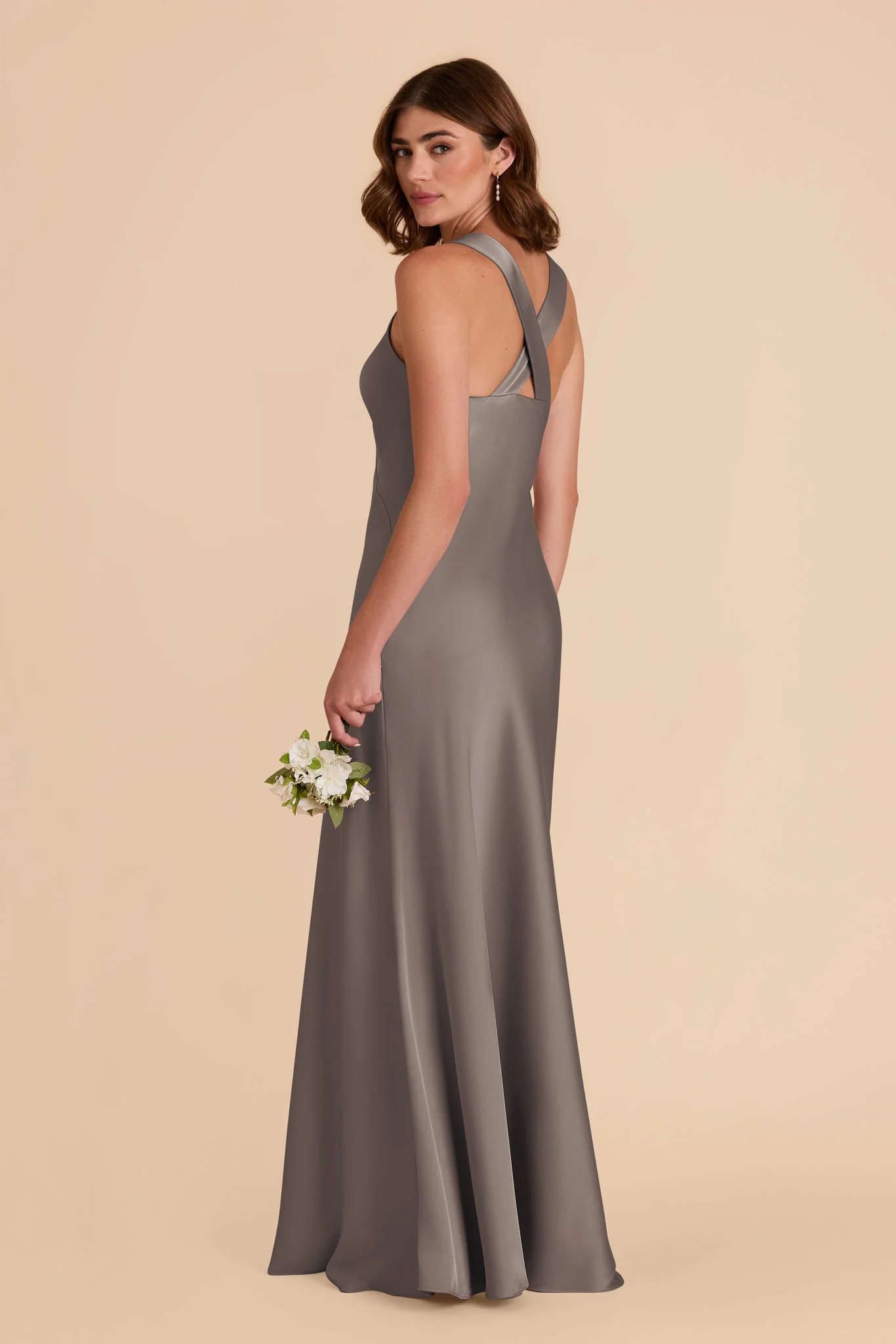 Veronica Matte Satin Dress - Quartz - Image 5