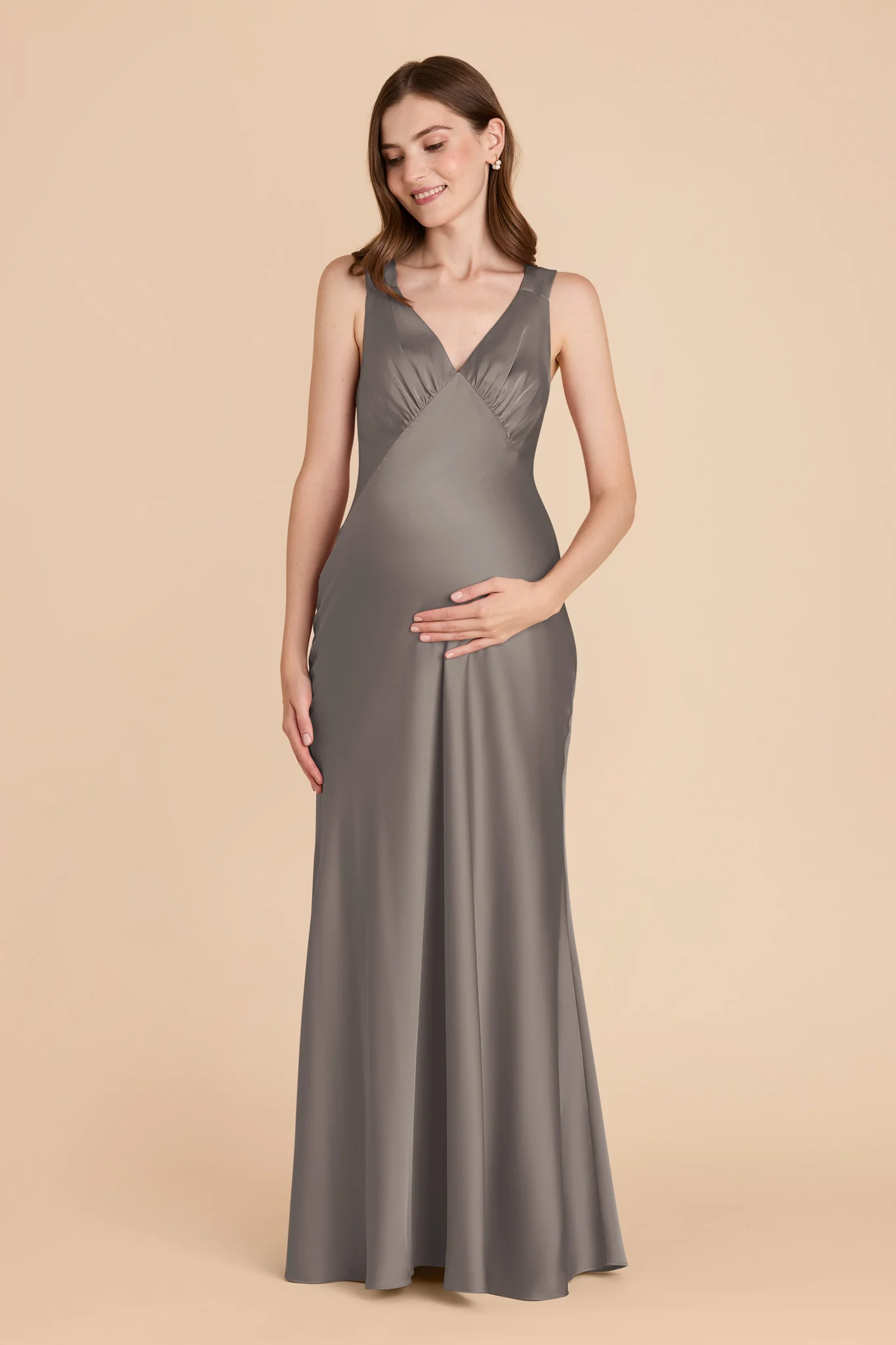 Veronica Matte Satin Dress - Quartz - Image 7