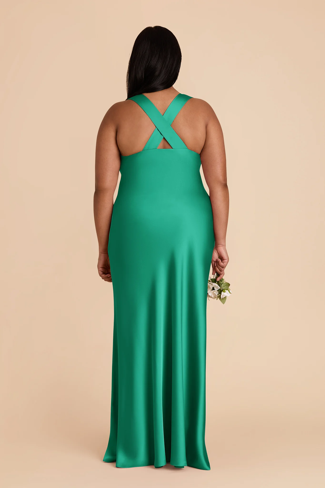 Veronica Matte Satin Dress - Turquoise - Image 8