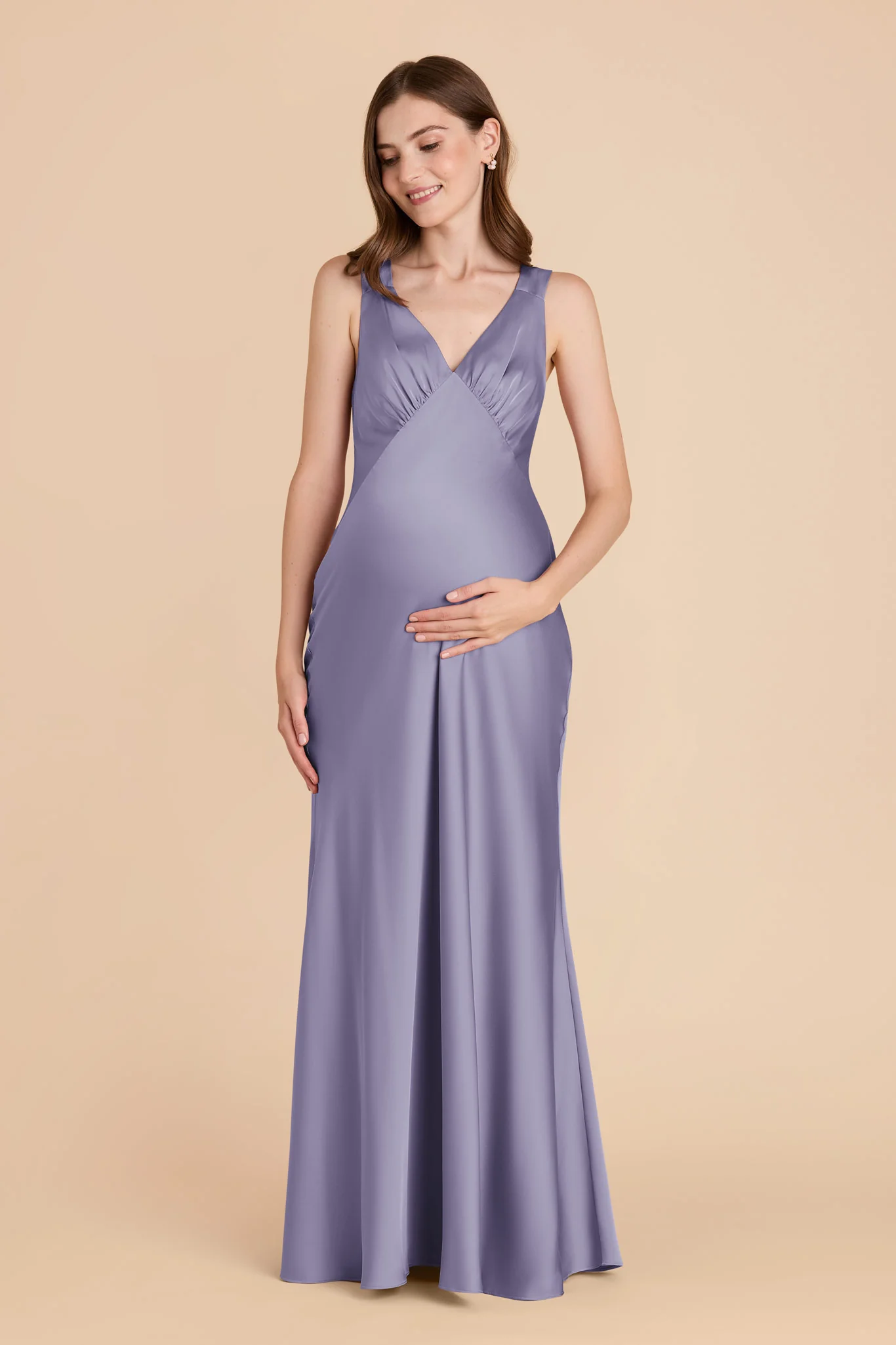 Veronica Matte Satin Dress - Wisteria - Image 7