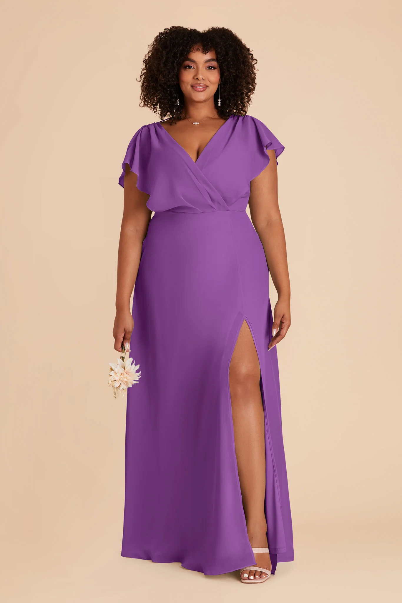 Violet Chiffon Dress - Amethyst - Image 2