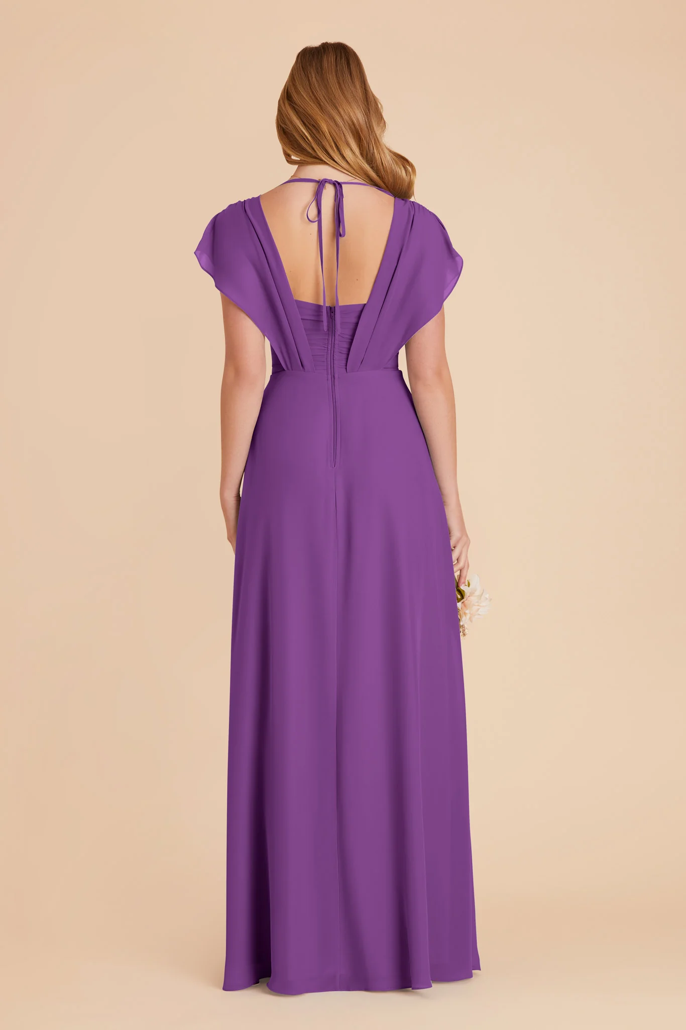 Violet Chiffon Dress - Amethyst - Image 5