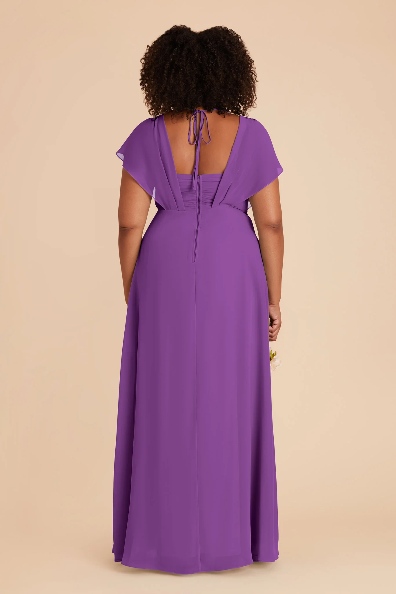 Violet Chiffon Dress - Amethyst - Image 7