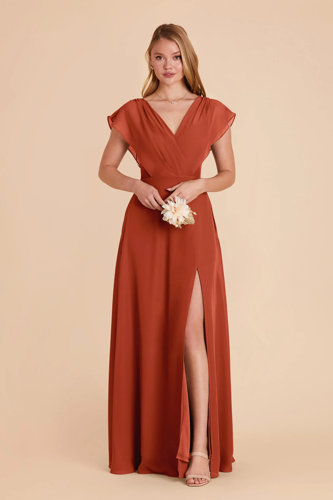 Violet Chiffon Dress - Auburn - Image 5