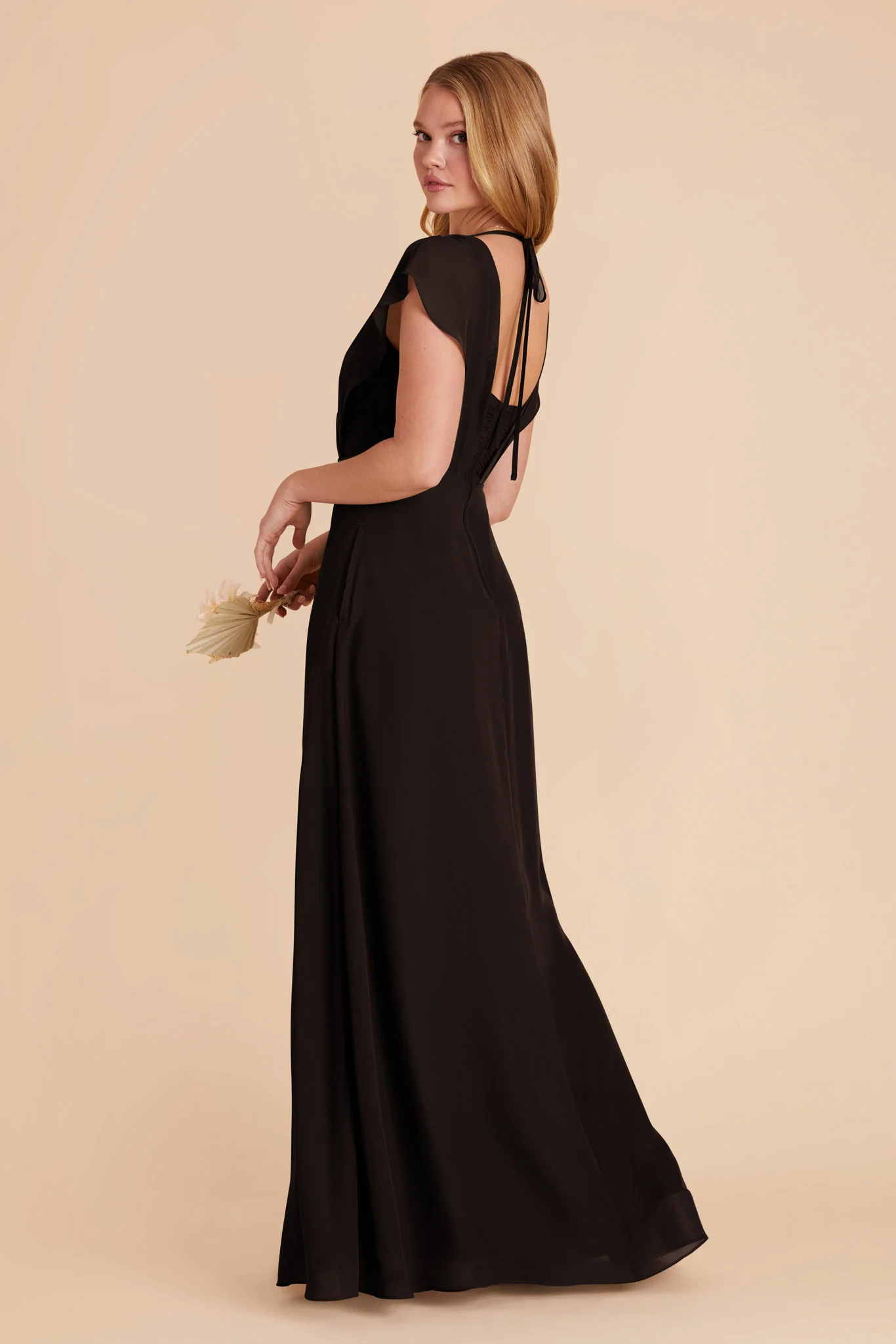 Violet Chiffon Dress - Black - Image 13