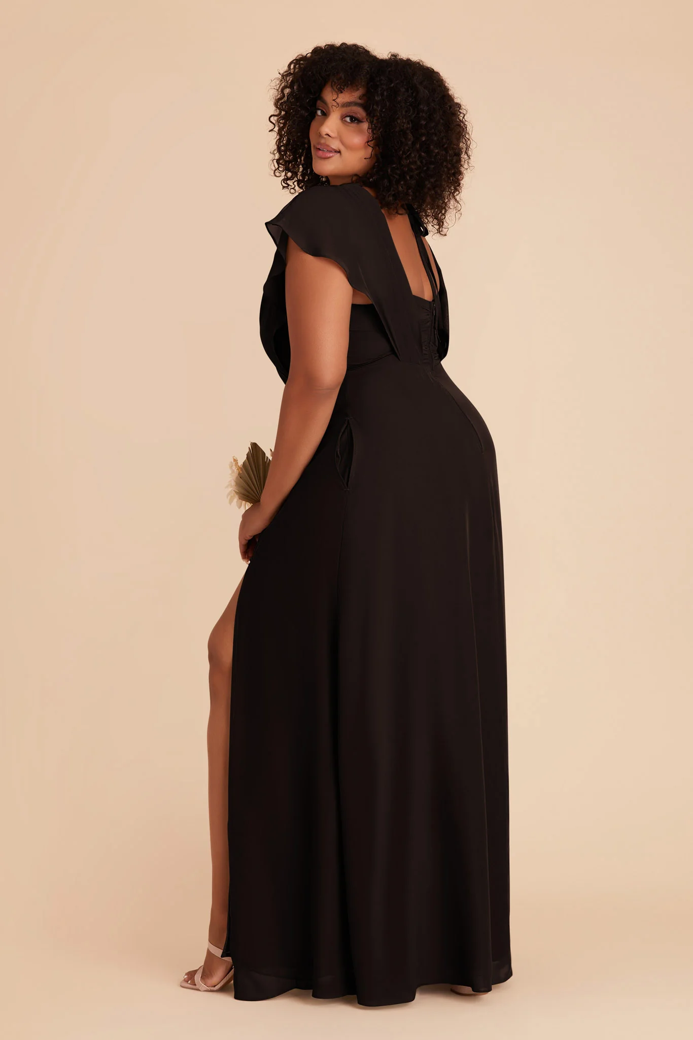 Violet Chiffon Dress - Black - Image 14