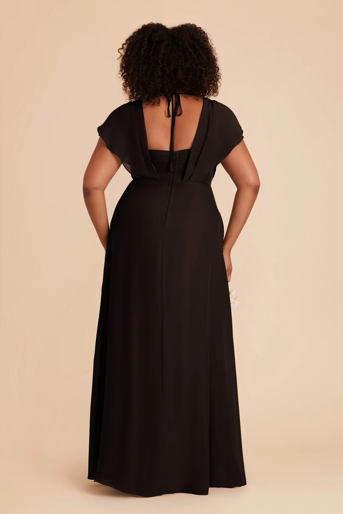 Violet Chiffon Dress - Black - Image 16
