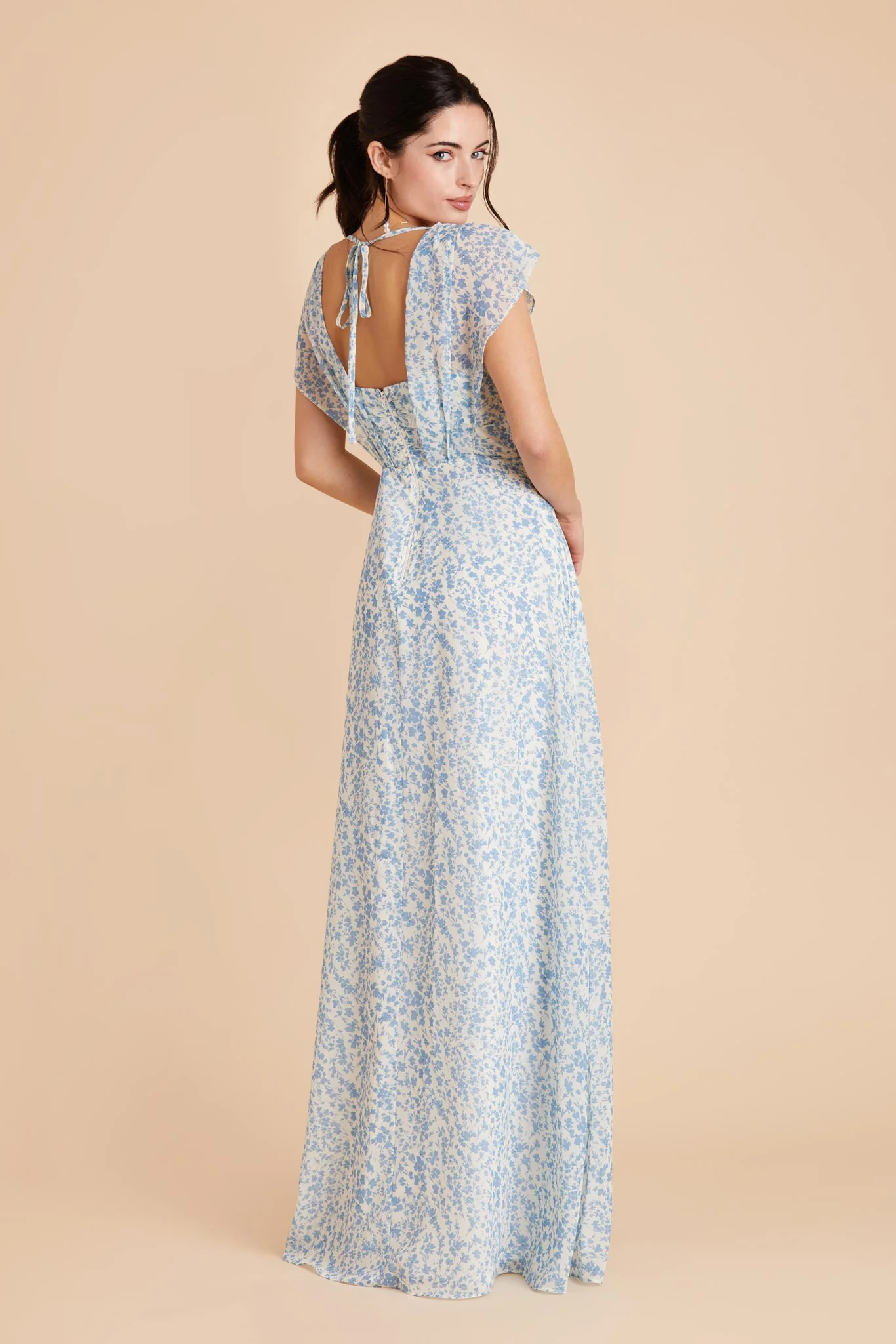 Violet Chiffon Dress - Blue Dreamy Ditsy - Image 2
