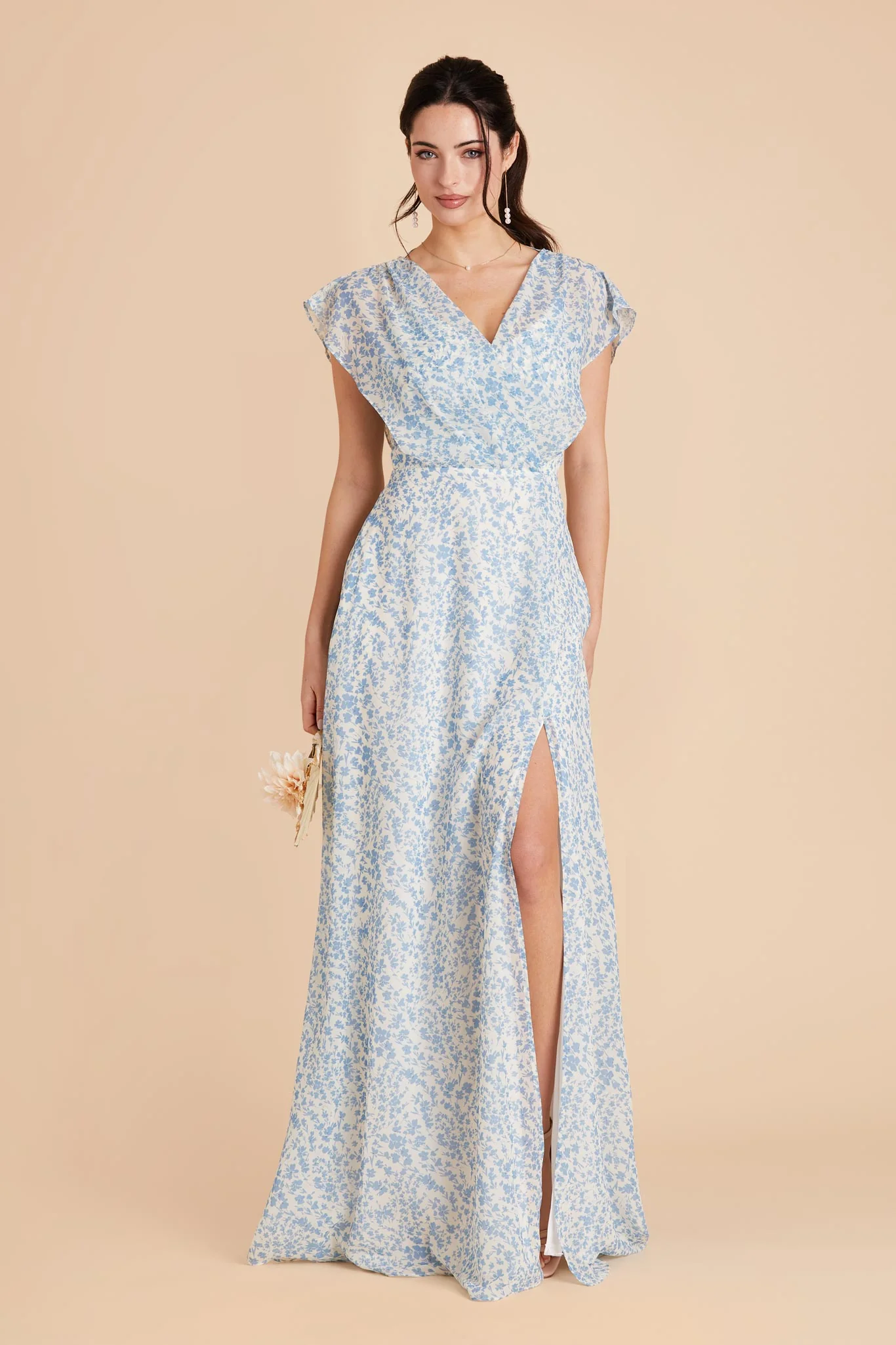 Violet Chiffon Dress - Blue Dreamy Ditsy - Image 3